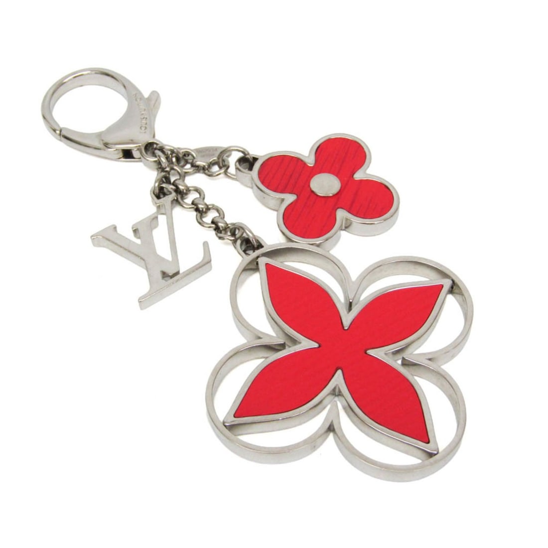 Louis Vuitton Epi Bag Charm Limmy M67934 Keyring (Silver,Red Color): --- Catalog ---Category: SizeWeight: 78.8g / 2.77oz.Size (HxWxD): 14cm x 6.5cm / 5.51'' x 2.55''Chain/Strap Length: 8cm / 3.14''Category: DesignType: KeyringColor: Red color, SilverGender: WomenMateri