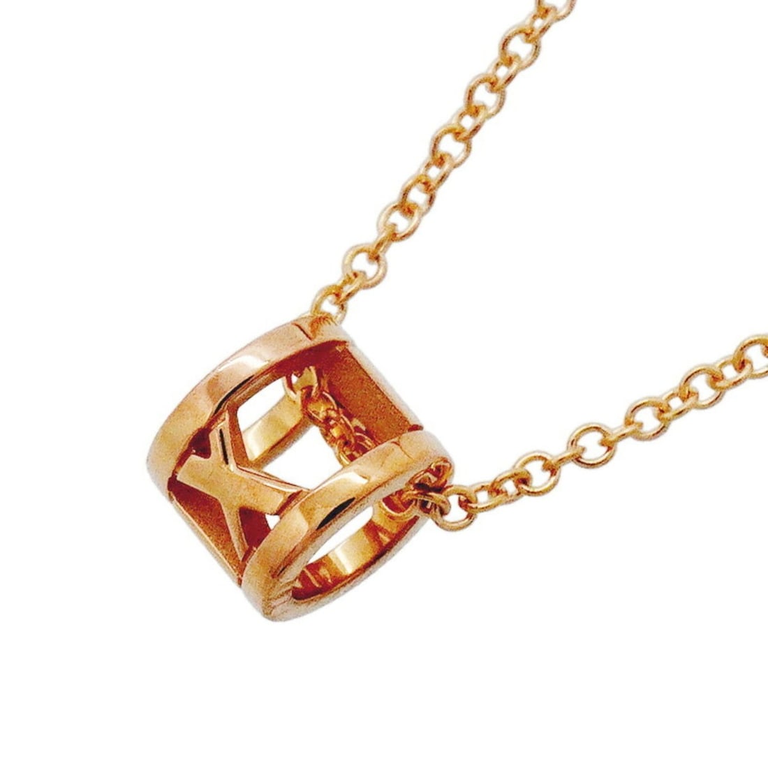 Tiffany & Co. Atlas Mini Necklace, 18K Pink Gold, Women's, P3176822: --- Catalog ---Category: SizePendant Size: 6mm x 4.9mm / 0.23'' x 0.19''Neck Circumference: 41 cm / 16.14''Category: DesignGender: WomenMaterial: Pink gold (18K)Necklace Type: NecklaceCategory: Genera