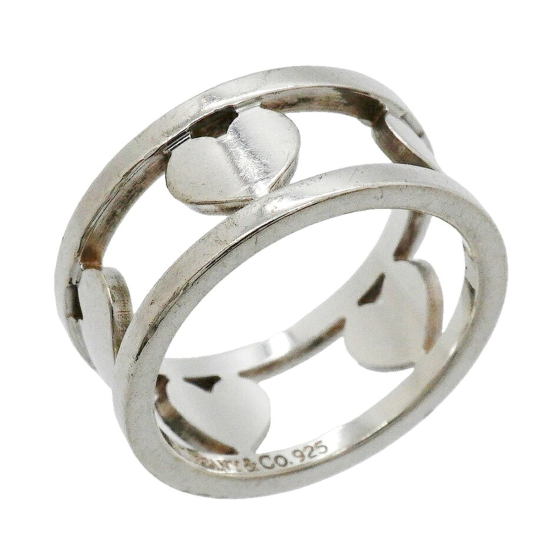 Tiffany & Co. Heart Motif Ring, Sterling Silver 925, Size 11.5, Women's, P3170424: --- Catalog ---Category: SizeJP Size: 11.5US Size: 6Category: DesignType: Band ringGender: WomenMaterial: Silver 925Category: GeneralBrand: Tiffany--- Item List ---Section: ConditionRanking: Rank AB U