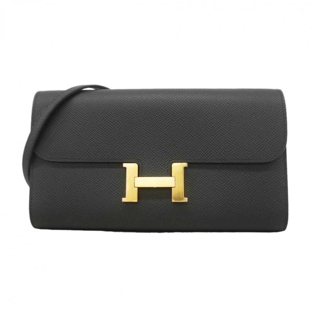 Hermes Constance Tougo Wallet/Shoulder Wallet, Veau Epsom Leather, Black, G Stamp, Women's, P3165404: --- Catalog ---Category: SizeSize (HxWxD): 13cm x 20.5cm x 3cm / 5.11'' x 8.07'' x 1.18''Category: DesignType: Chain/Shoulder walletColor: BlackGender: WomenMaterial: Leather Leather/Fur Type: Epsom l