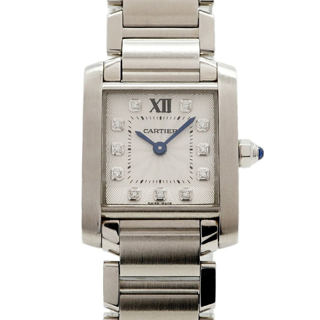 Cartier Tank Française SM Diamond WE110006 Silver Dial Women's Watch (1 of 15)