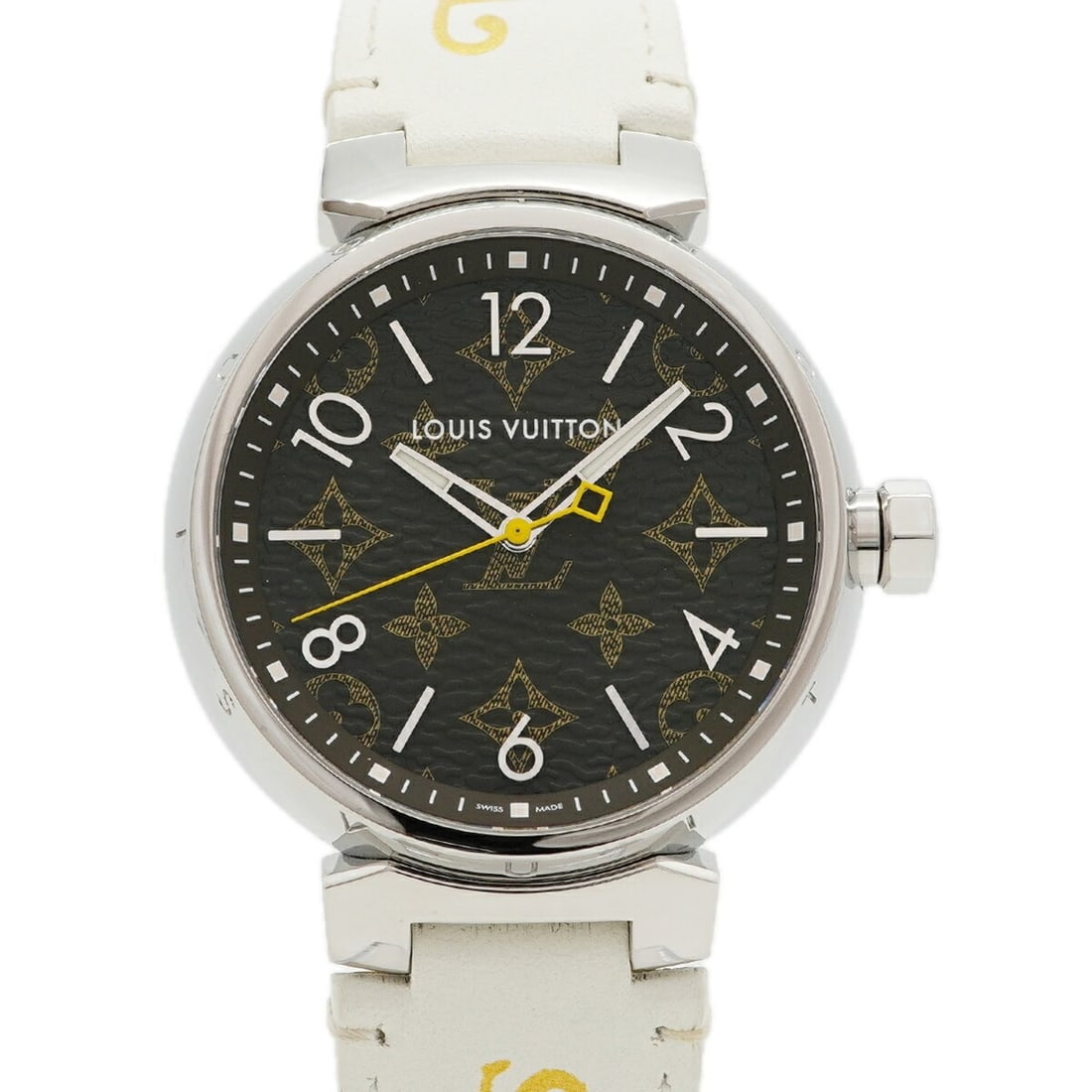 Louis Vuitton Tambour Monogram QA072Z Brown Dial Men's Watch: --- Catalog ---Category: SizeWrist Size: 19cm / 7.48''Case Diameter: 39mm / 1.54''Category: DesignType: WristwatchGender: MenColor (Dial): BrownMaterial (Band): LeatherCategory: GeneralMPN: QA072ZBran