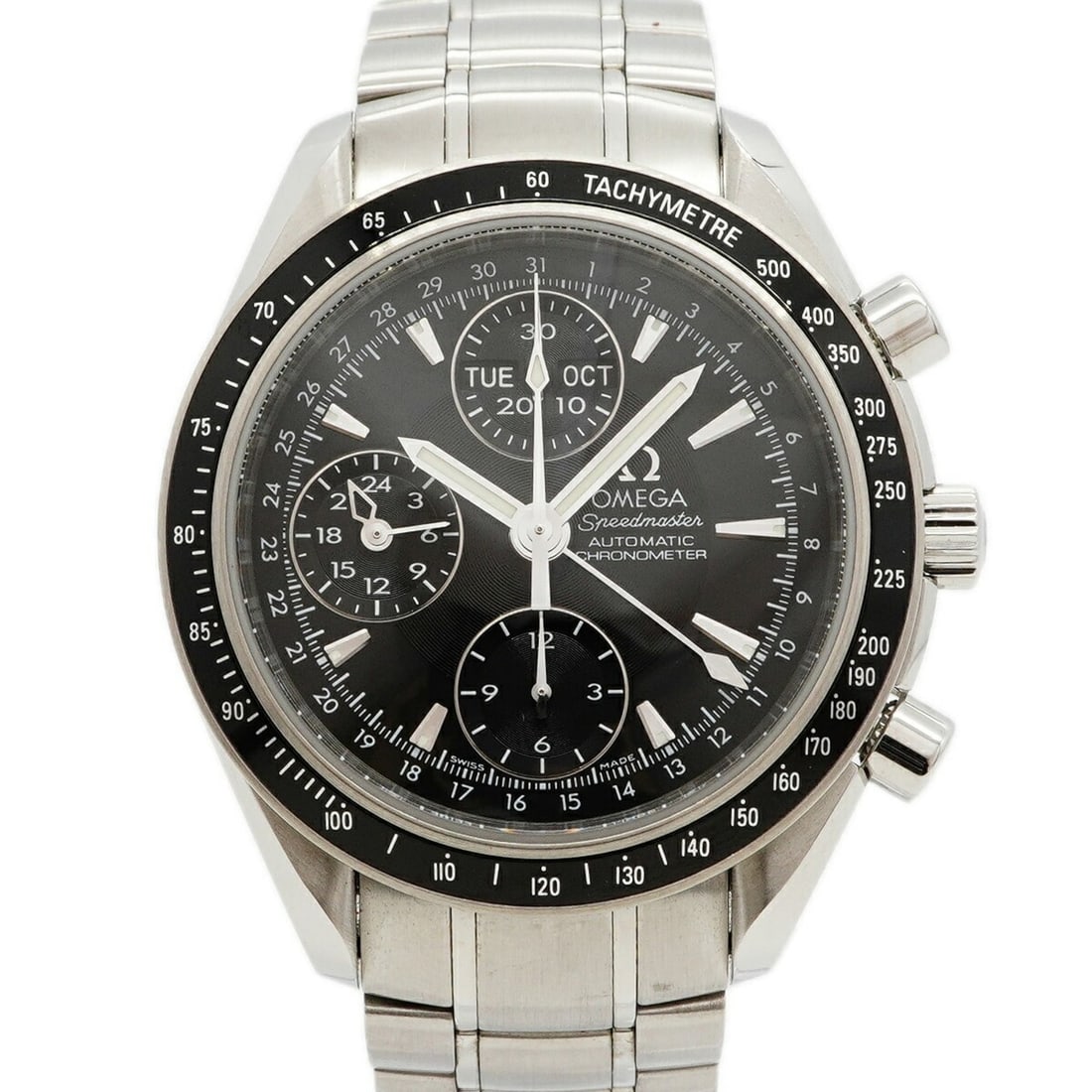 Omega Speedmaster Triple Calendar 3220.50 Black Dial Men's Watch: --- Catalog ---Category: SizeWrist Size: 14.5cm / 5.7''Case Diameter: 40mm / 1.57''Category: DesignType: WristwatchGender: MenColor (Dial): BlackMaterial (Band): Stainless steelCategory: GeneralMPN: 3