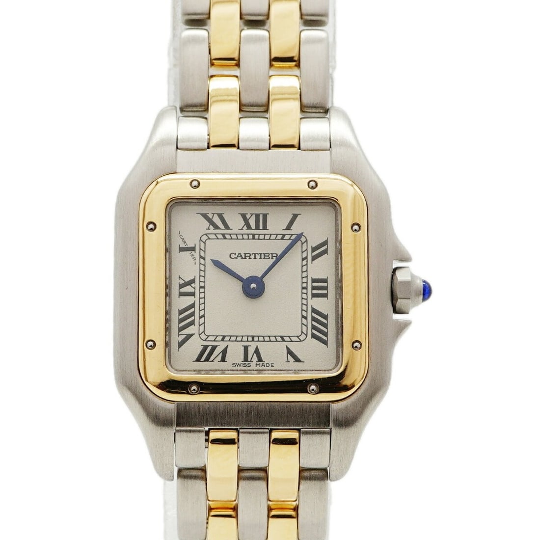 Cartier Panthère SM 2-Row Two-Tone Watch 84083242 Ivory Dial Women's: --- Catalog ---Category: SizeWrist Size: 16cm / 6.29''Case Diameter: 21.7mm / 0.85''Category: DesignType: WristwatchGender: WomenColor (Dial): IvoryMaterial (Band): Stainless steel, Yellow goldCategor