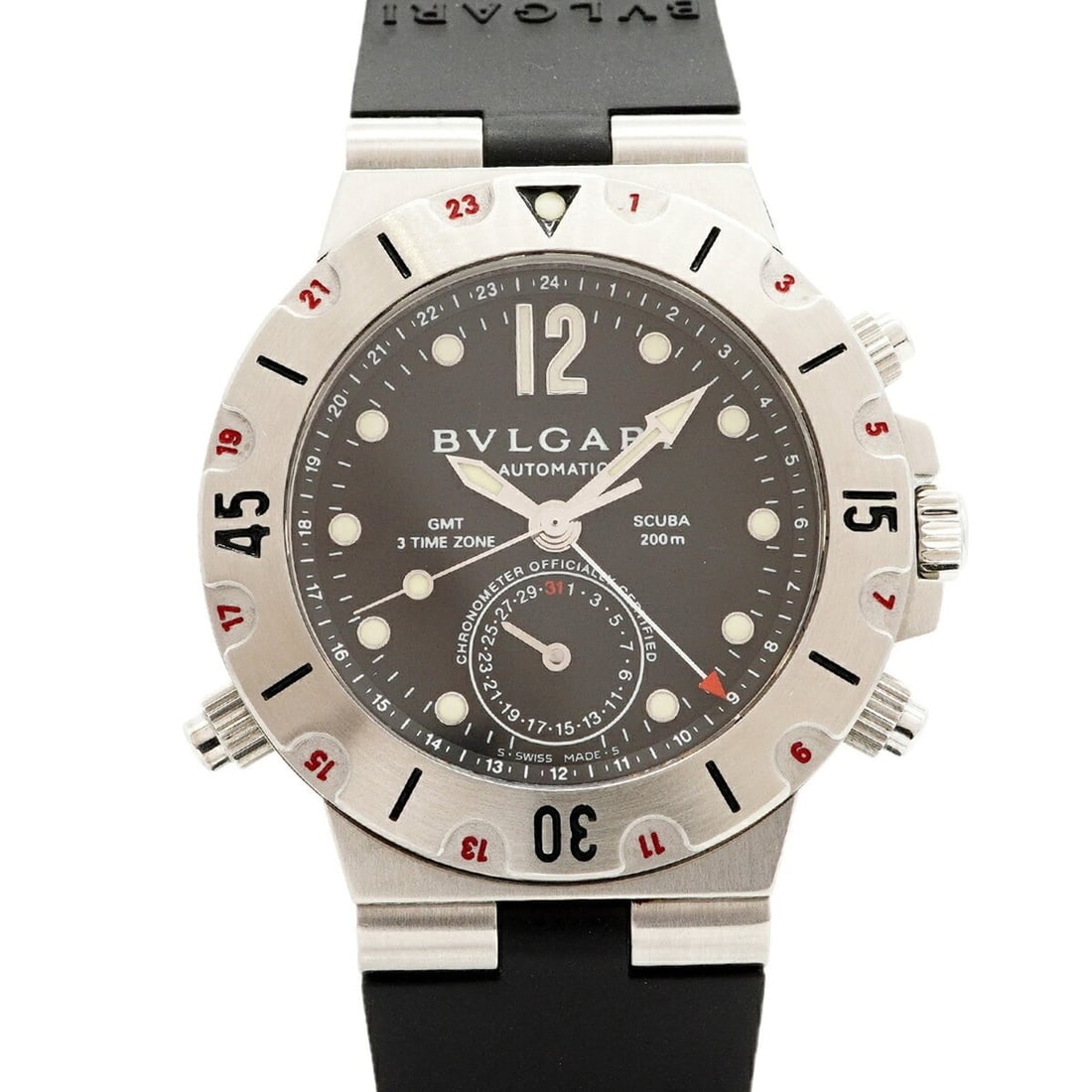 Bulgari Diagono Scuba GMT SD38SGMT Black Dial Men's Watch (1 of 11)