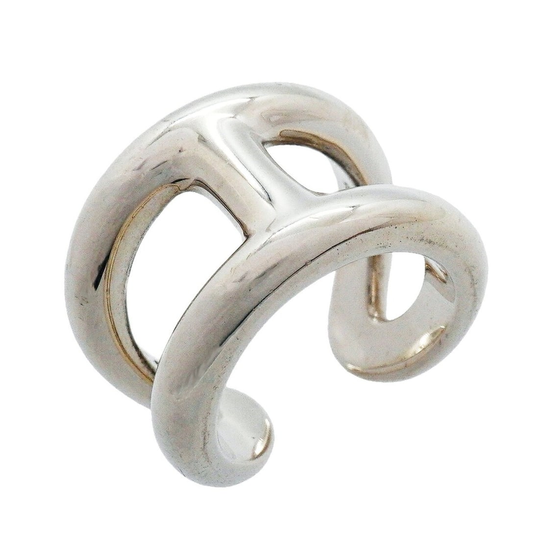 Hermes Osmos GM Ring, Sterling Silver 925, Size 53, Women's: --- Catalog ---Category: SizeUS Size: 6.5Brand Size: 53Category: DesignType: Band ringGender: WomenMaterial: Silver 925Category: GeneralBrand: Hermes--- Item List ---Section: ConditionRanking: Rank AB
