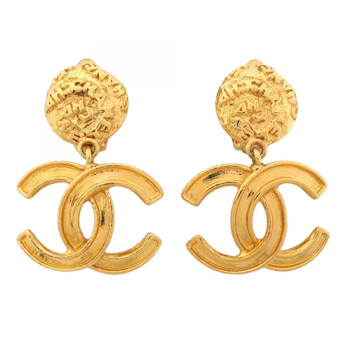 Chanel earrings, Coco Mark, GP plated gold, women's.: --- Catalog ---Category: SizeSize (HxWxD): 38.90mm x 26.30mm / 1.53'' x 1.04''Category: DesignType: Clip earringsColor: GoldGender: WomenMaterial: Gold platingCategory: GeneralBrand: Chanel--- Item Li