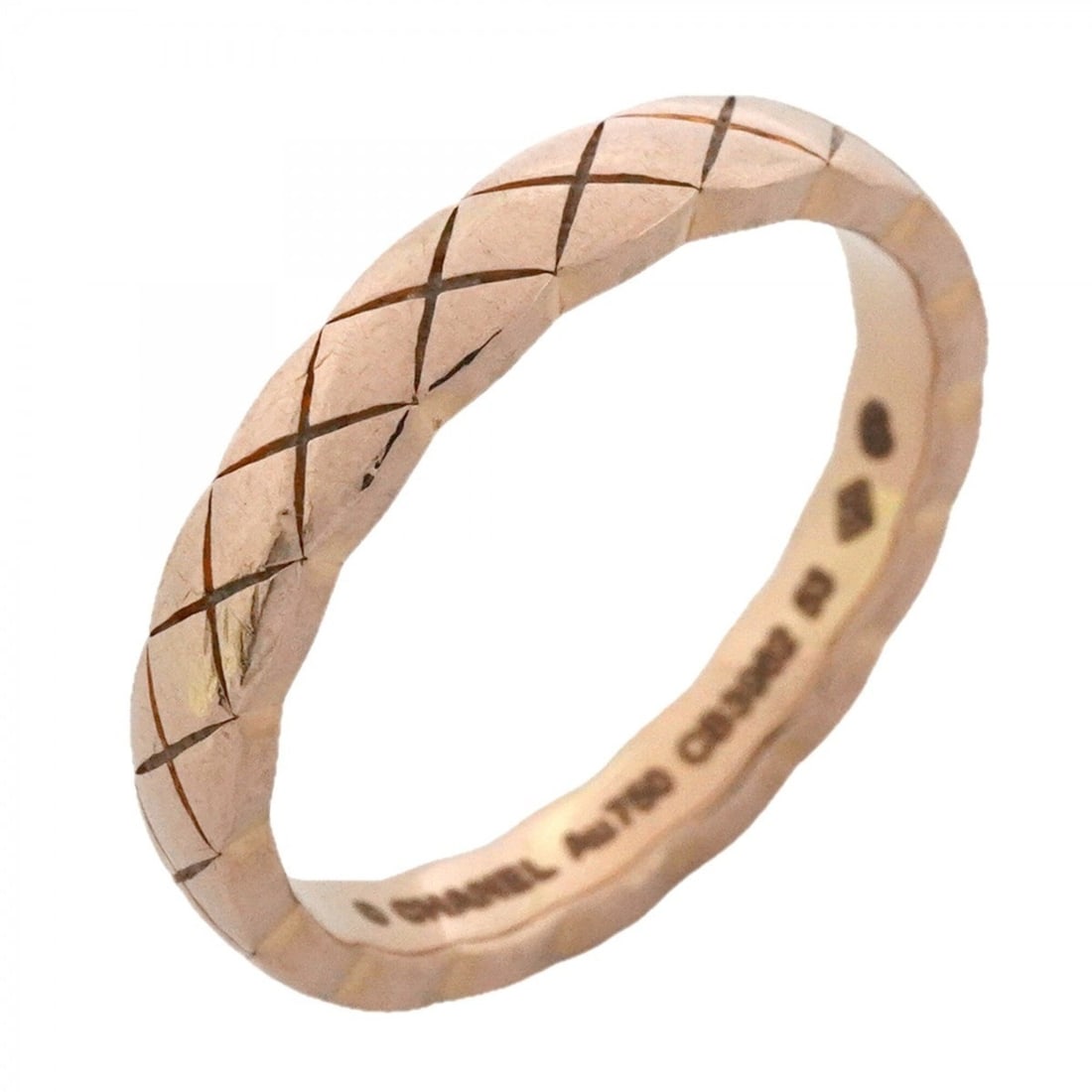 Chanel Coco Crush Ring, Beige Gold, 18KPG Pink Size 53, Women's: --- Catalog ---Category: SizeUS Size: 6.5Brand Size: 53Category: DesignType: Band ringGender: WomenMaterial: Pink gold (18K)Category: GeneralBrand: Chanel--- Item List ---Section: ConditionRanking: Ra