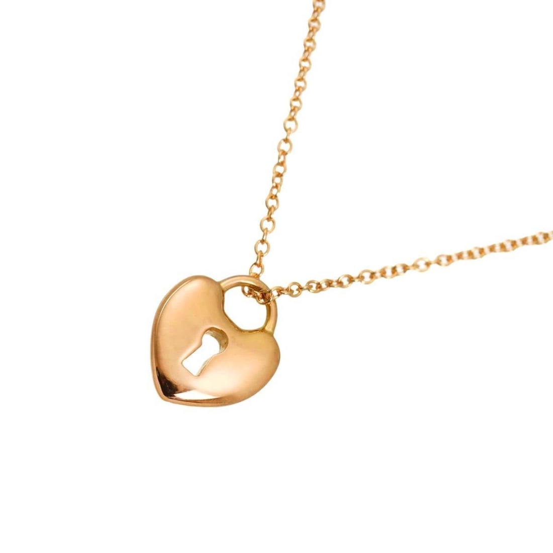 Tiffany & Co. Heart Lock Necklace, 40cm, 18K PG Pink Gold 750 Necklace: --- Catalog ---Category: SizeWeight: 2.9g / 0.1oz.Pendant Size: 11.2mm x 9mm / 0.44'' x 0.35''Neck Circumference: 40 cm / 15.74''Category: DesignColor: PinkMetal: GoldGender: WomenMetal Purity: 18KNec