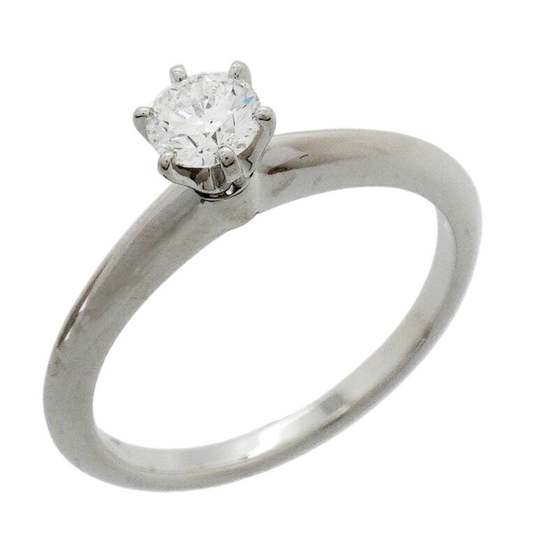 Tiffany & Co. Solitaire Ring, 1PD (One Diamond), Pt950 Platinum, 0.29ct Diamond, Size 11, Women's: --- Catalog ---Category: SizeJP Size: 11US Size: 6Category: DesignType: Band ringStone: DiamondGender: WomenMaterial: Platinum 950Category: GeneralBrand: Tiffany--- Item List ---Section: ConditionRank