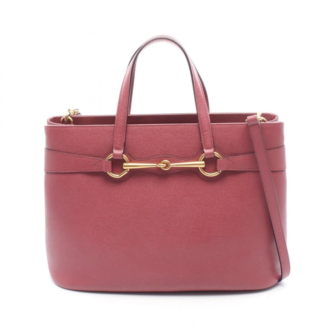 Gucci Horsebit 2-Way Tote Bag/Handbag, Leather, Women's, Pink, 319795 (1 of 13)