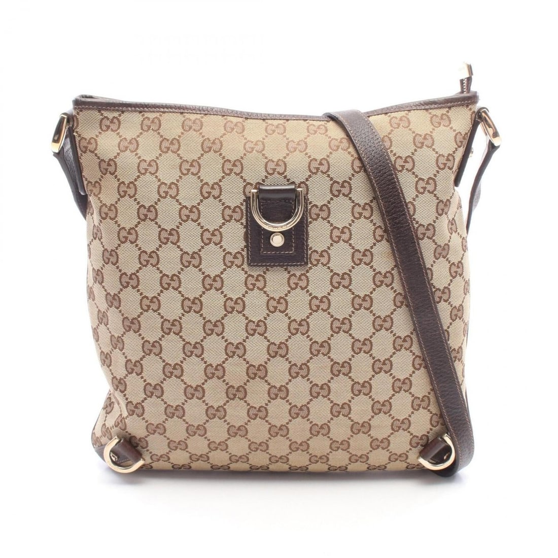 Gucci Abbey GG Canvas Shoulder Bag/Handbag, and Leather, Women's, Beige/Brown, 131326 (1 of 10)
