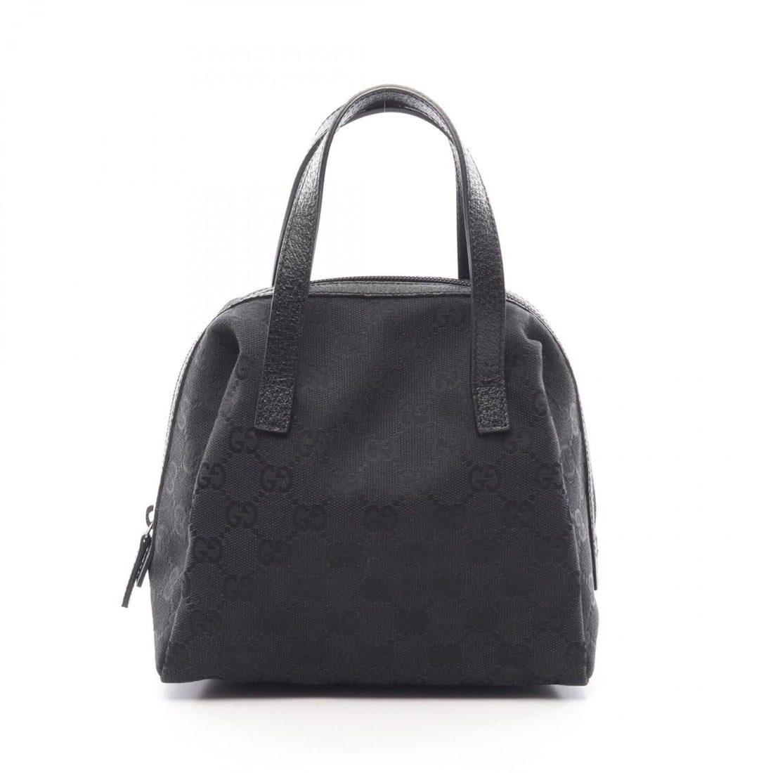 Gucci GG Canvas Handbag, and Leather, Women's, Black, Item No. 124542 (1 of 9)
