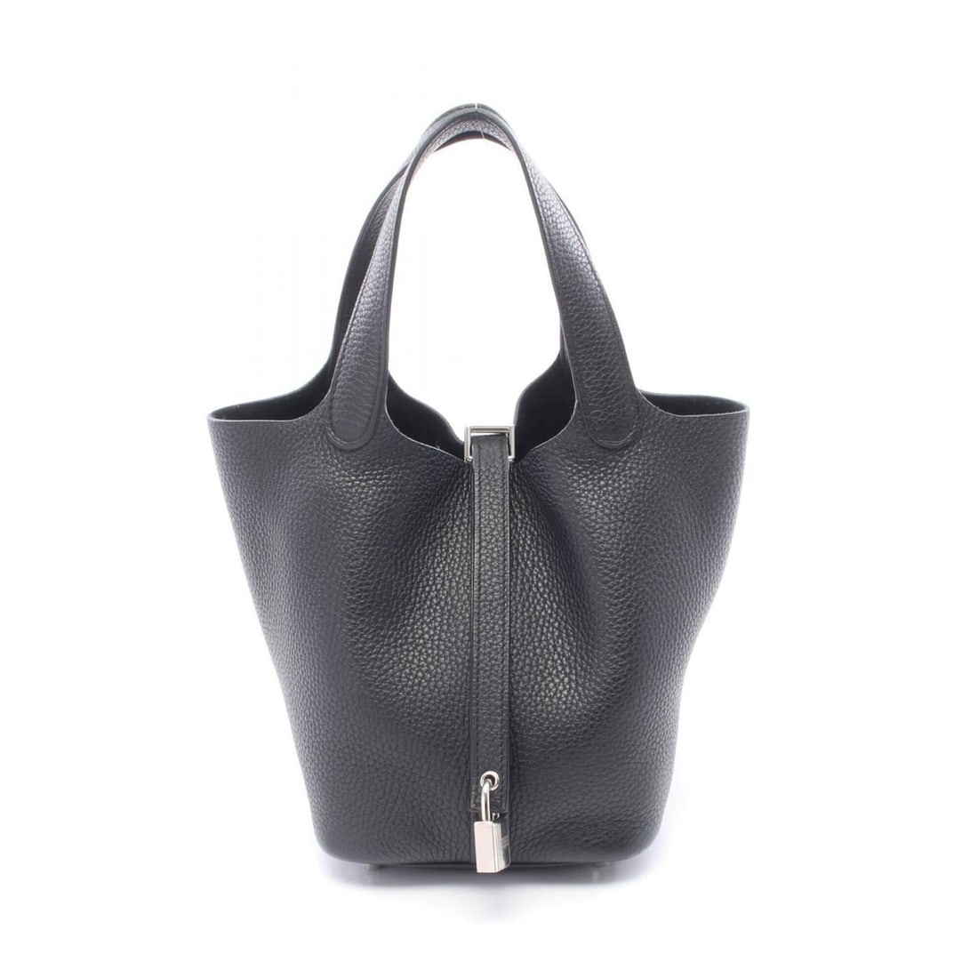 Hermes Picotin Lock PM Handbag, Leather, Taurillon Clemence Women's, Black (1 of 18)