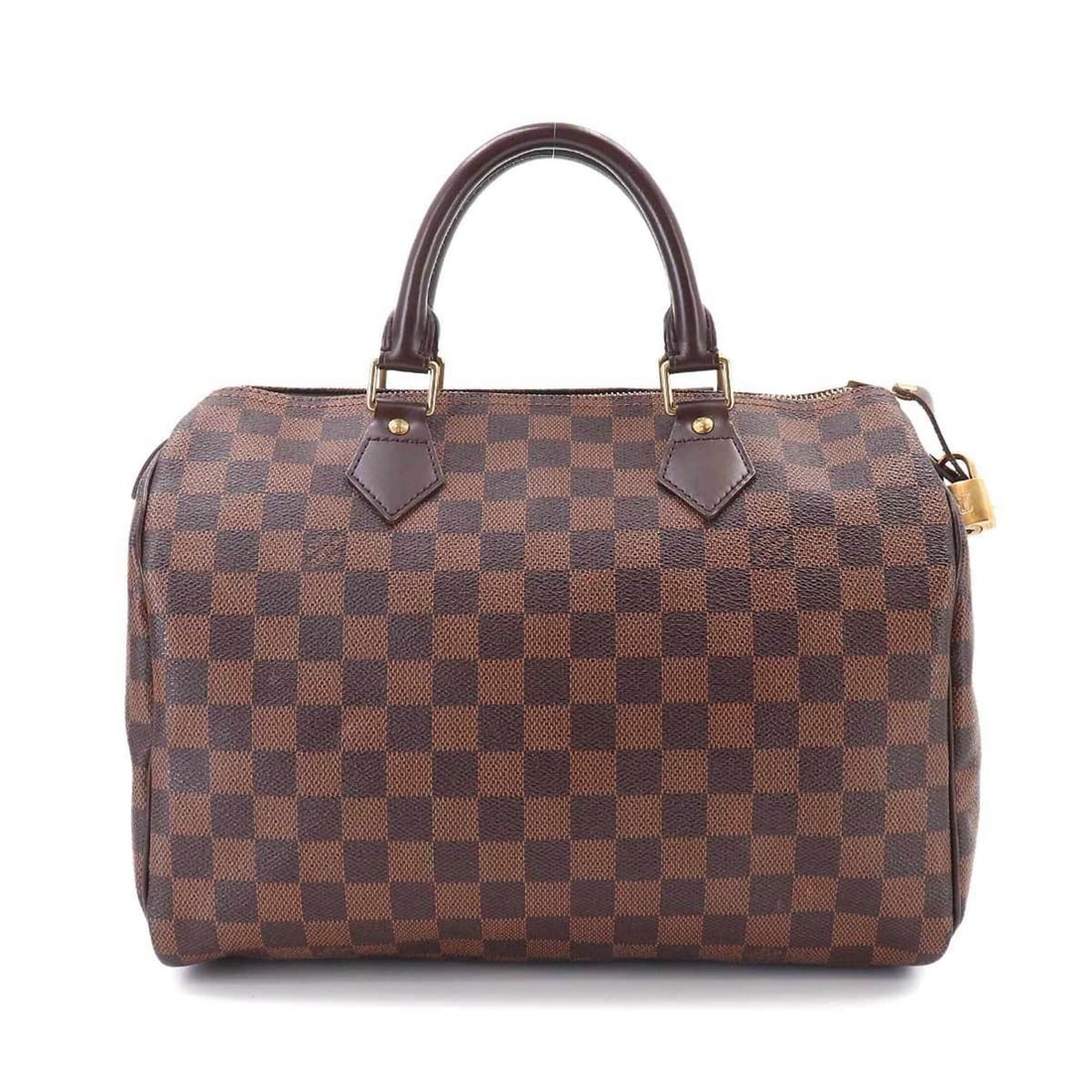 Louis Vuitton Speedy 30 Damier Handbag, Ebene Brown, N41531, Gold Hardware: --- Catalog ---Category: SizeWeight: 445g / 15.69oz.Size (HxWxD): 22cm x 30cm x 17.5cm / 8.66'' x 11.81'' x 6.88''Handle Length: 25cm / 9.84''Category: DesignType: Boston bag, HandbagColor: Brown, Dam