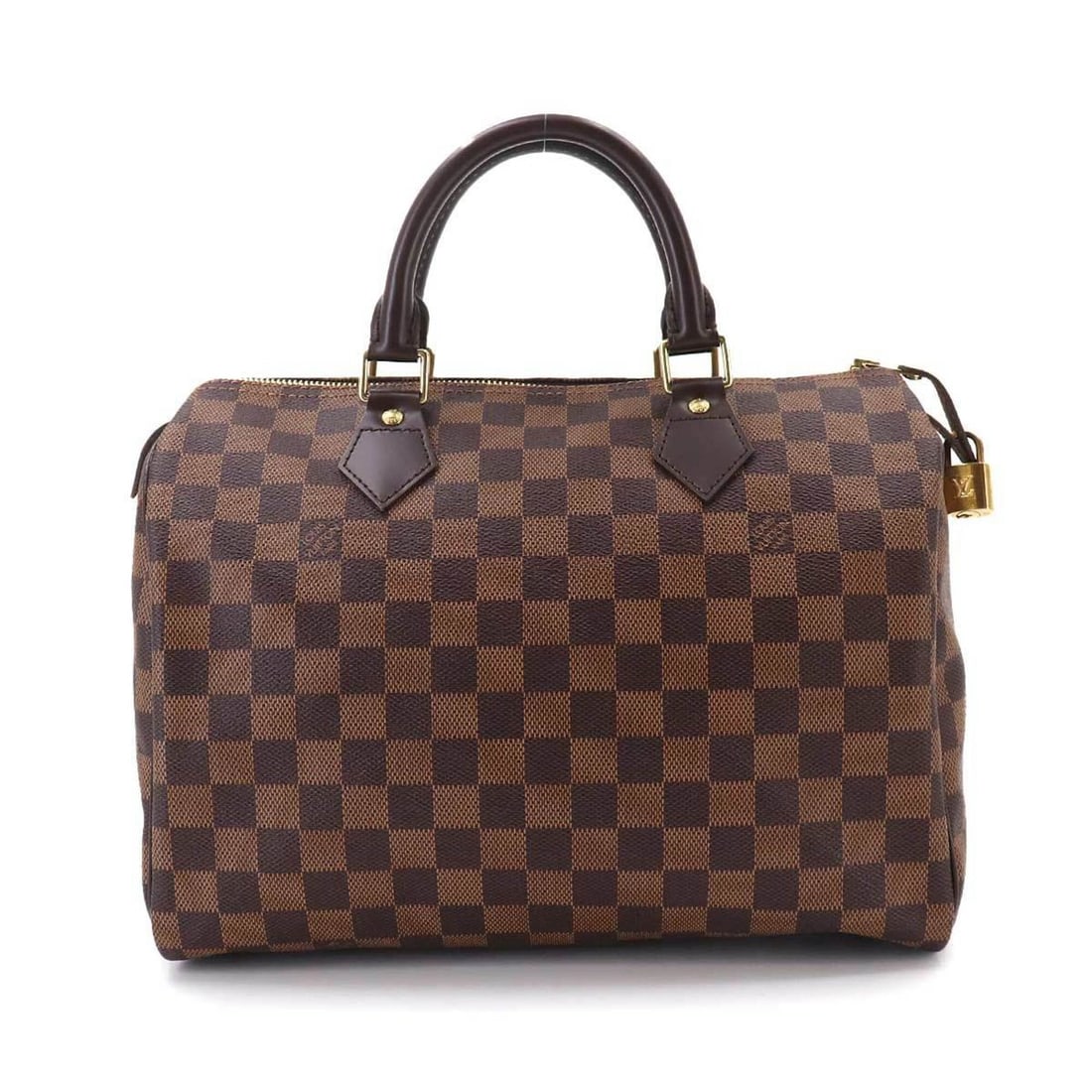 Louis Vuitton Speedy 30 Damier Handbag, Ebene Brown, N41364, Gold Hardware: --- Catalog ---Category: SizeWeight: 435g / 15.34oz.Size (HxWxD): 22cm x 30cm x 17cm / 8.66'' x 11.81'' x 6.69''Handle Length: 25cm / 9.84''Category: DesignType: HandbagColor: Brown, Damier Canvas, Eb