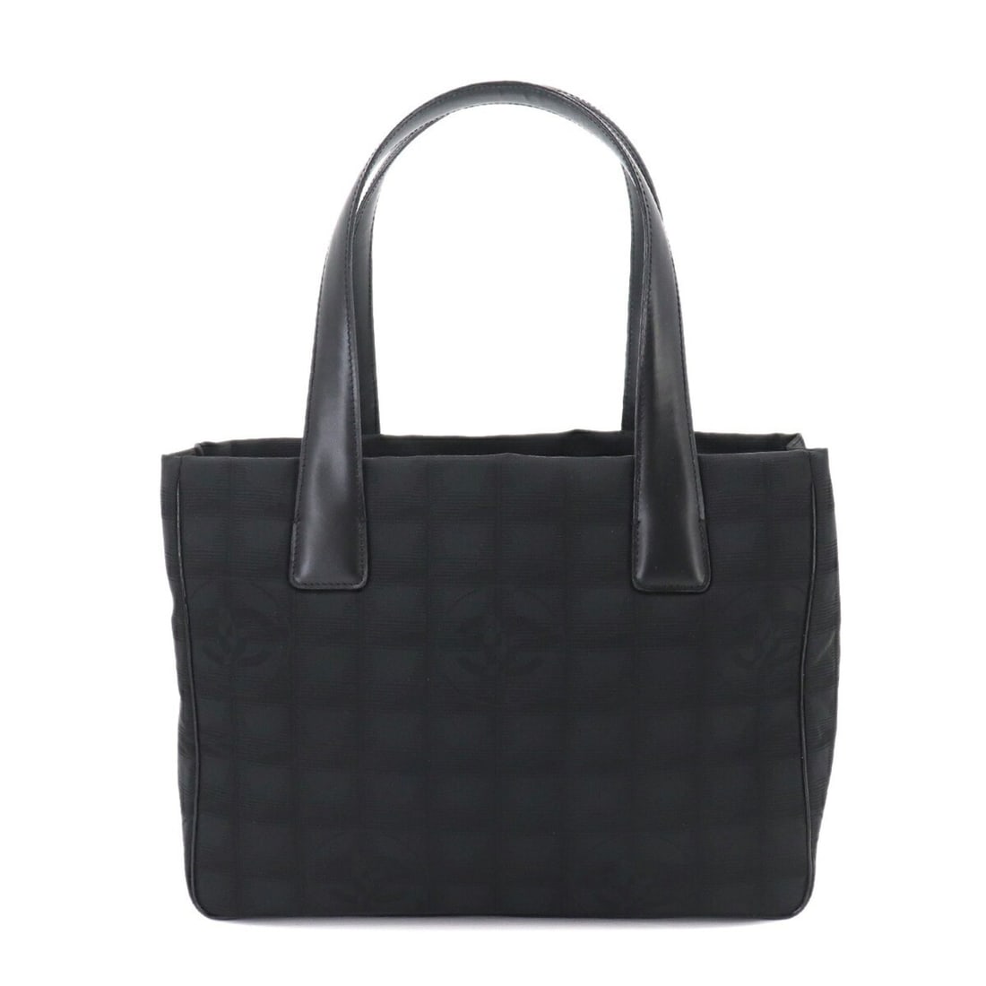 Chanel New Travel Line Tote PM Handbag, Nylon Jacquard Leather, Black, A20457: --- Catalog ---Category: SizeWeight: 340g / 11.99oz.Size (HxWxD): 21cm x 29cm x 12cm / 8.26'' x 11.41'' x 4.72''Handle Length: 43cm / 16.92''Category: DesignType: Handbag, Tote bag, Weekend bagColor: 