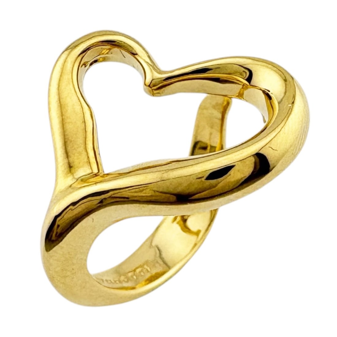 Tiffany & Co. Open Heart Ring, 18K Yellow Gold, Women's Ring.: --- Catalog ---Category: SizeJP Size: 12.5US Size: 6.5Category: DesignType: Band ringColor: GoldGender: WomenMaterial: Yellow gold (18K)Category: GeneralBrand: Tiffany--- Item List ---Section: Conditi