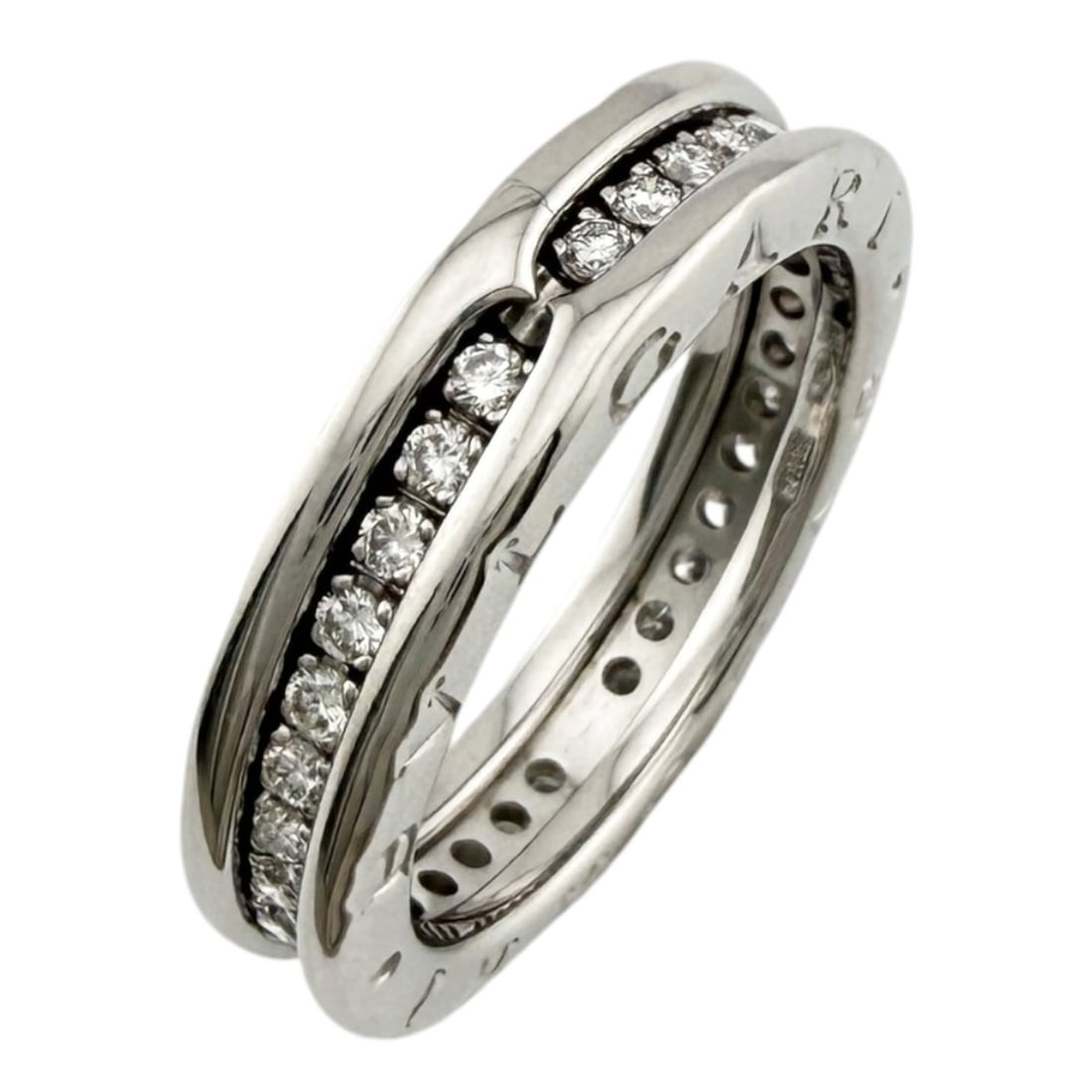 Bulgari B.zero1 1-band ring, 1, 18K white gold, diamond, women's BVLGARI (1 of 14)