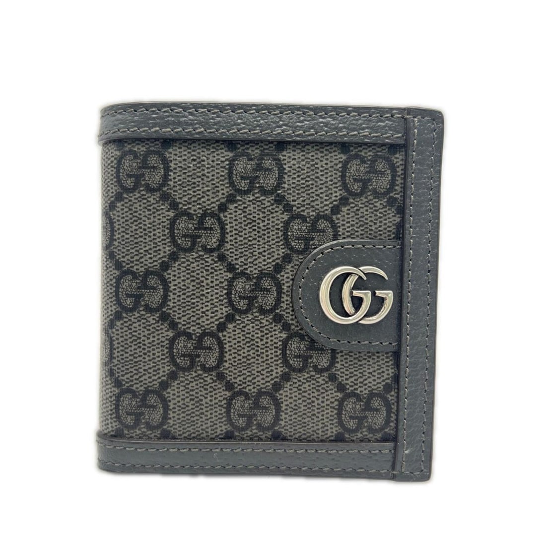 GUCCI GG Supreme Ophidia Compact Wallet 732016 Bi-fold Gray PVC Leather Men's: --- Catalog ---Category: SizeSize (HxWxD): 10cm x 9cm x 1cm / 3.93'' x 3.54'' x 0.39''Category: DesignType: Wallet (bi-fold)Color: GrayGender: MenClosure: OpenMaterial: Coated canvas , Leather Categor