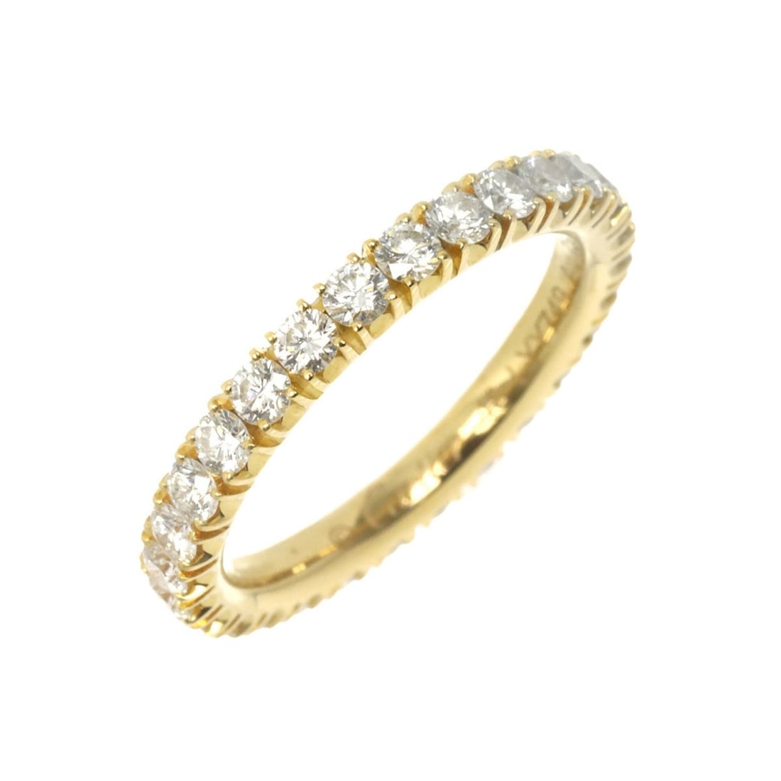 Cartier Etincelle Diamond Ring #48, 18K Yellow Gold 750.: --- Catalog ---Category: SizeWidth: 2.5mm / 0.1''Weight: 2.4g / 0.08oz.JP Size: 8US Size: 4.5Brand Size: 48Category: DesignType: Band ringColor: YellowMetal: GoldStone: DiamondGender: WomenMetal Purit