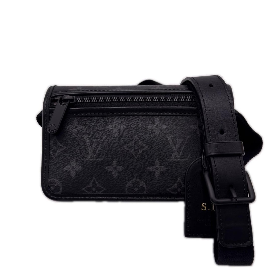 LOUIS VUITTON Monogram Eclipse Bosphore Wearable Wallet M12599 Shoulder Bag Black Gray Leather Men's (1 of 16)