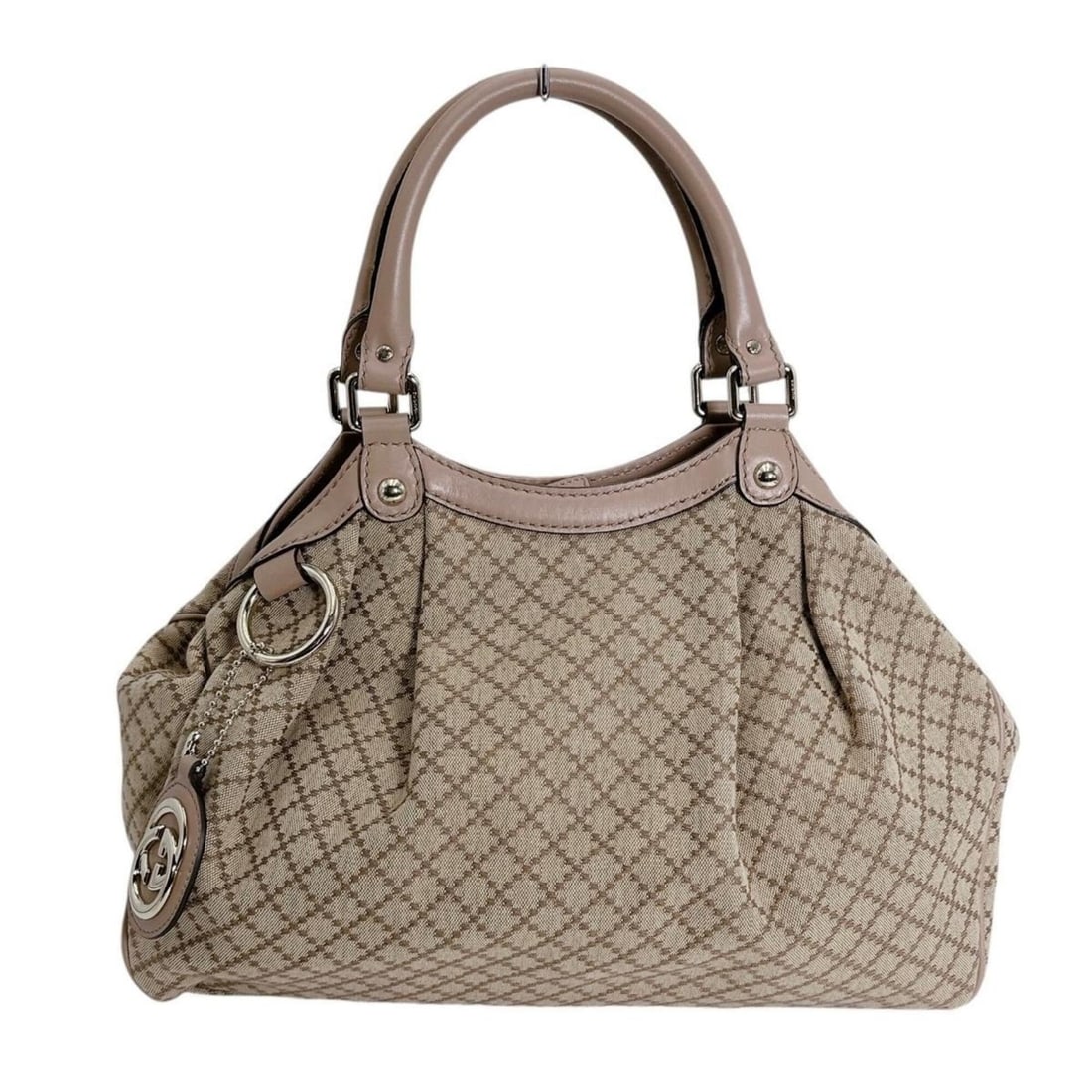 Gucci GUCCI Tote Bag Handbag Diamante Canvas Sukey 211944 Beige Brown: --- Catalog ---Category: SizeSize (HxWxD): 26cm x 45cm x 12cm / 10.23'' x 17.71'' x 4.72''Category: DesignType: Handbag, Tote bagColor: Beige, Beige brown, Brown, WhiteGender: WomenMaterial: Canvas Ca