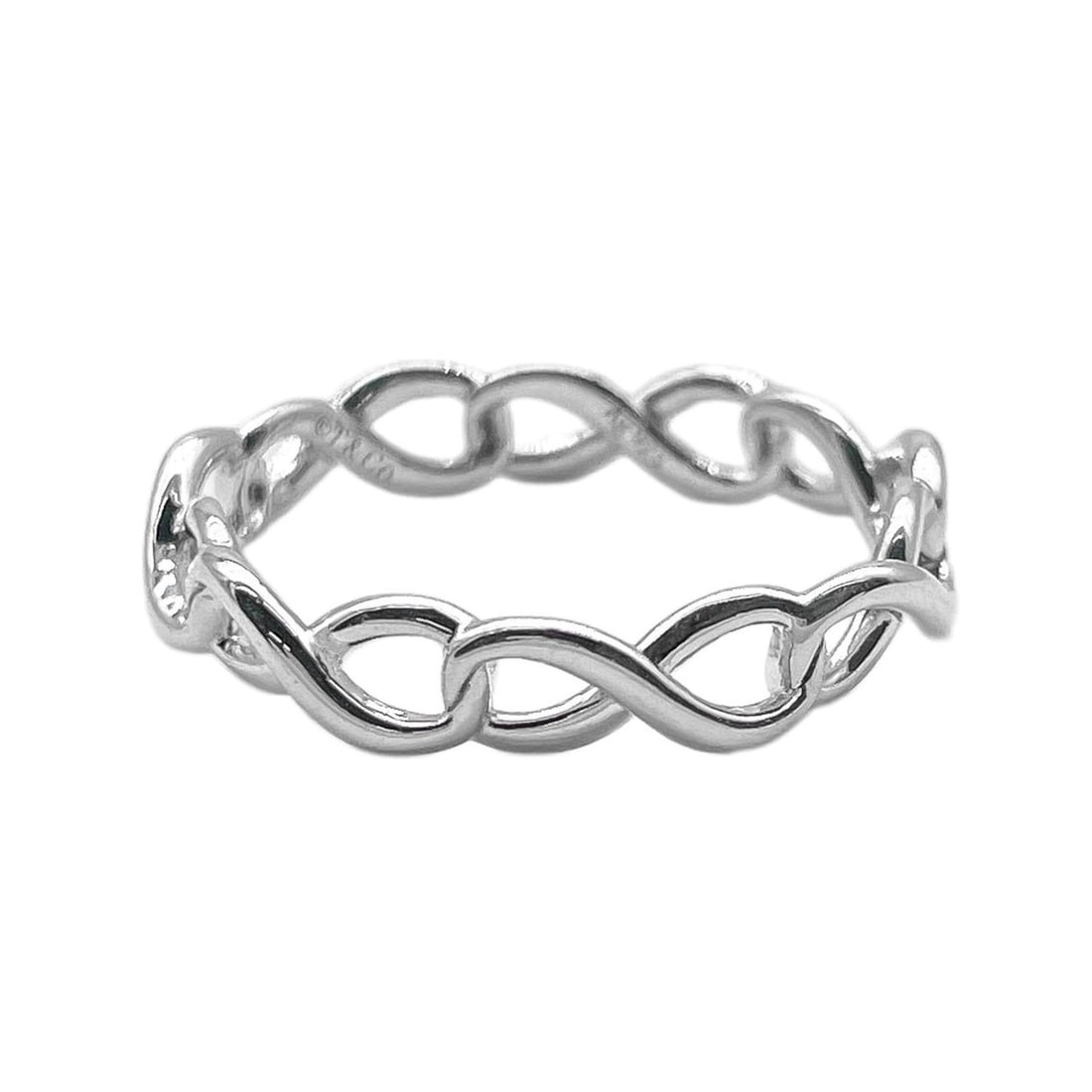 TIFFANY&Co. Tiffany Infinity Band Ring, SV925 7819, Silver, Women's: --- Catalog ---Category: SizeJP Size: 6US Size: 3.5Category: DesignType: Band ringGender: WomenMaterial: Silver 925Category: GeneralBrand: Tiffany--- Item List ---Section: ConditionRanking: Rank SA Us
