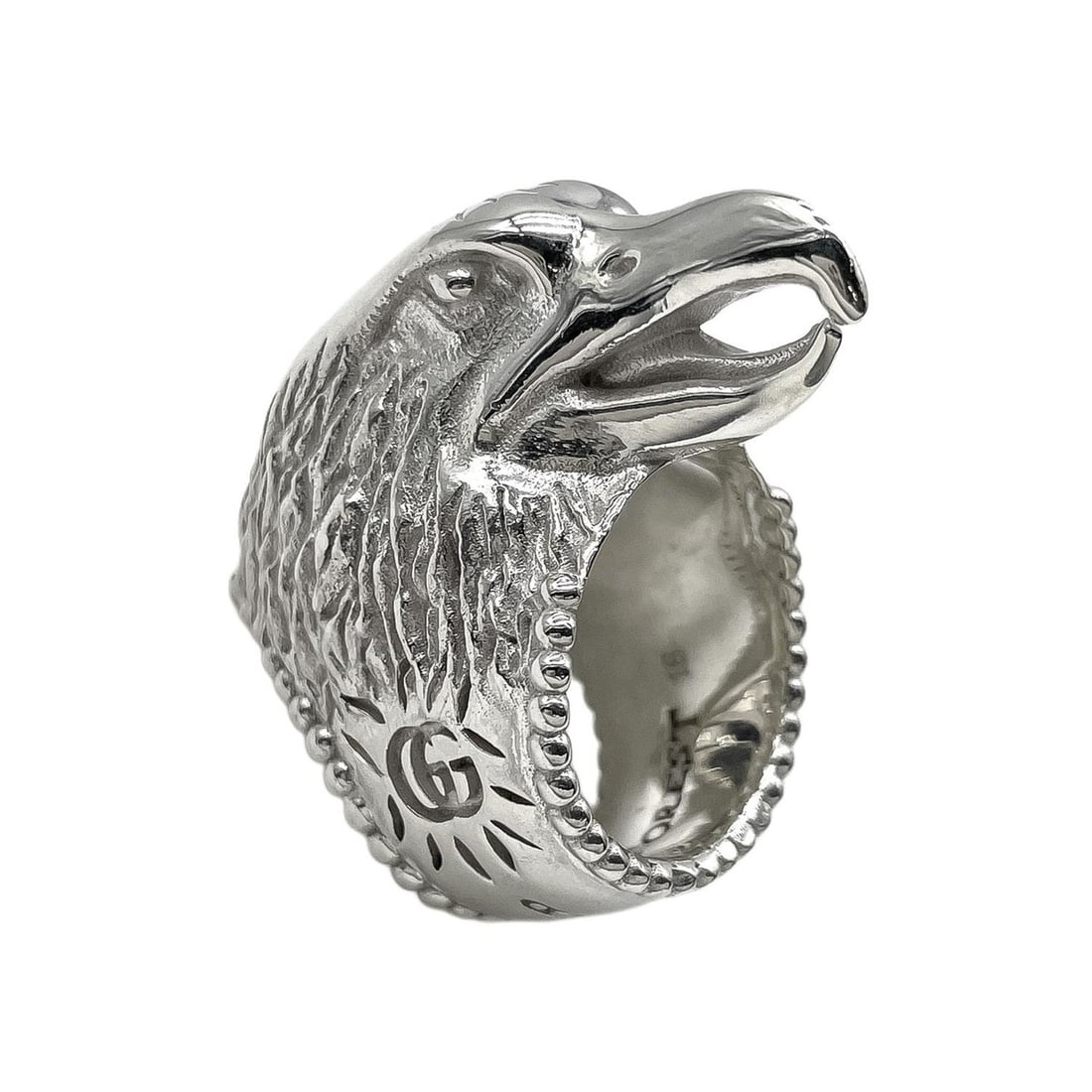 GUCCI Anger Forest Eagle Ring, SV925, 7791, Silver, Men's (1 of 12)