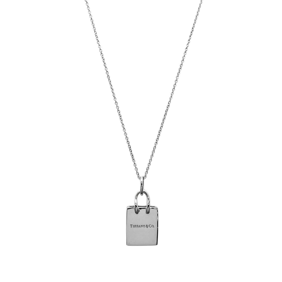TIFFANY&Co. Tiffany Shopping Bag Shopper Necklace SV925 Silver Women's: --- Catalog ---Category: SizePendant Size: 18mm x 11mm / 0.7'' x 0.43''Neck Circumference: 40.5 cm / 15.94''Category: DesignColor: SilverGender: WomenMaterial: Silver 925Necklace Type: NecklaceCategor