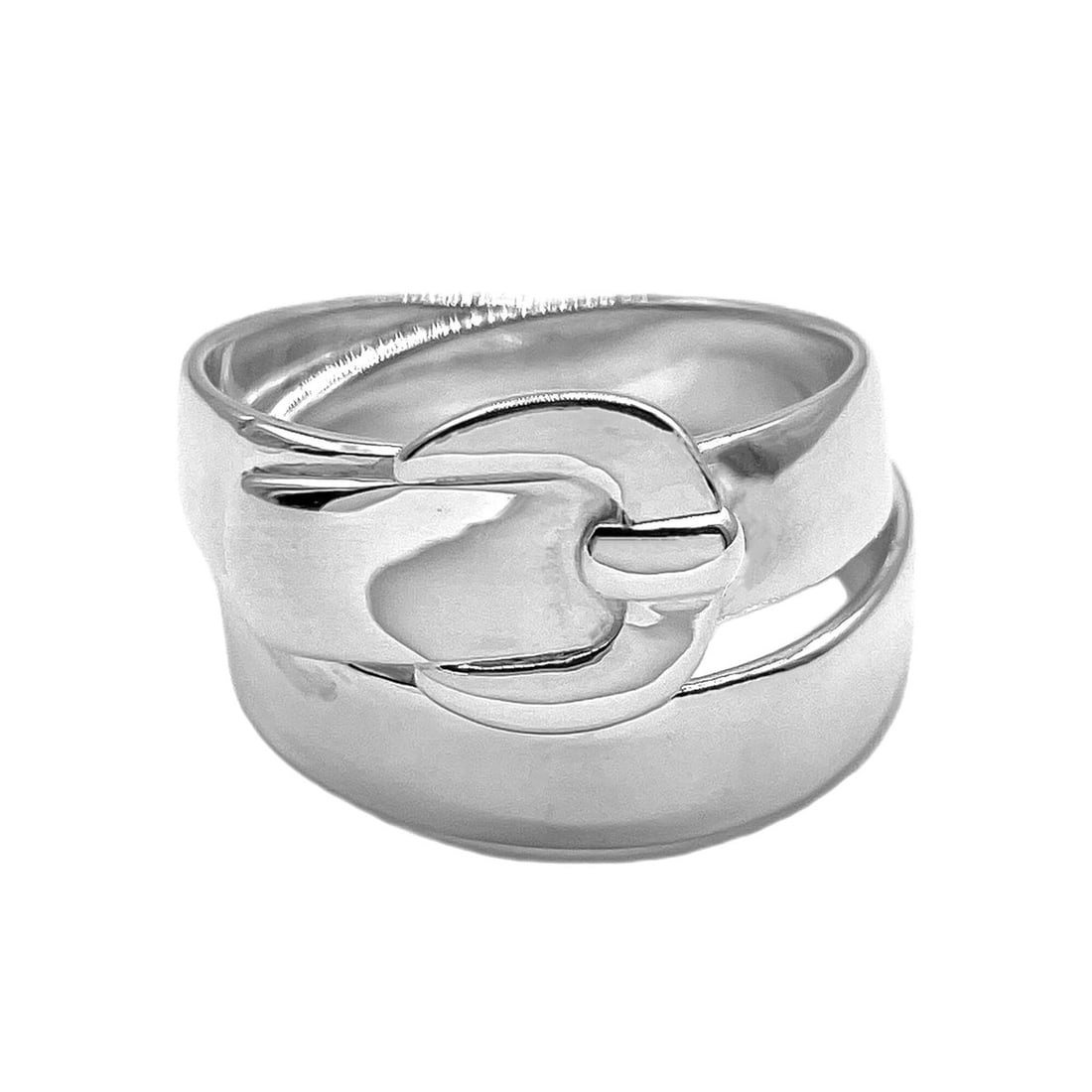 HERMES Double True Ring, SV925 7826, Silver, Women's: --- Catalog ---Category: SizeJP Size: 9.5US Size: 5Category: DesignType: Band ringGender: WomenMaterial: Silver 925Category: GeneralBrand: Hermes--- Item List ---Section: ConditionRanking: Rank SA Use