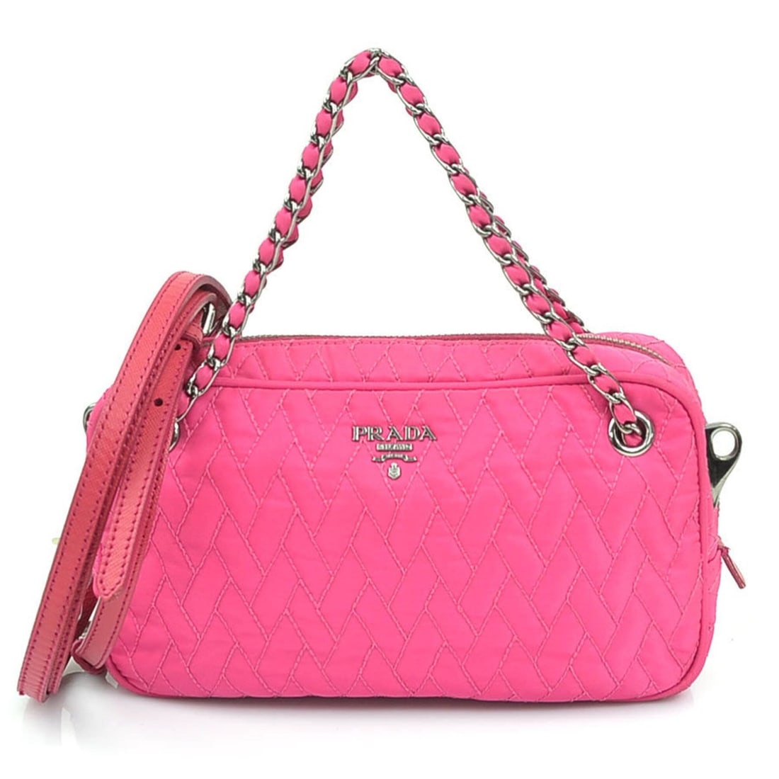 Prada PRADA Shoulder Bag Handbag Nylon Pink Women's BN2000 r11325a (1 of 16)