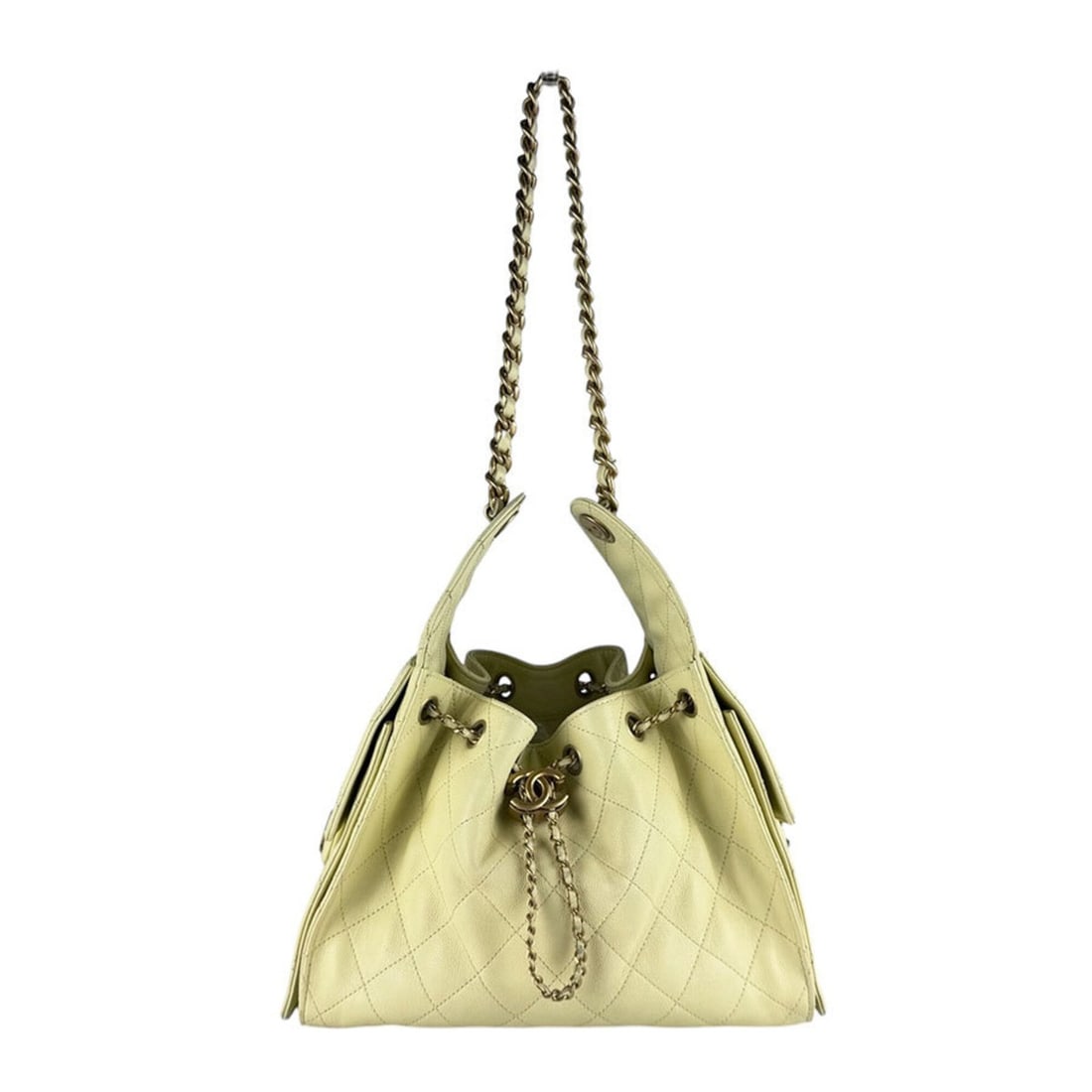 Chanel CHANEL Shoulder Bag CHANEL25 Caviar Leather Yellow Women's z10489 (1 of 13)