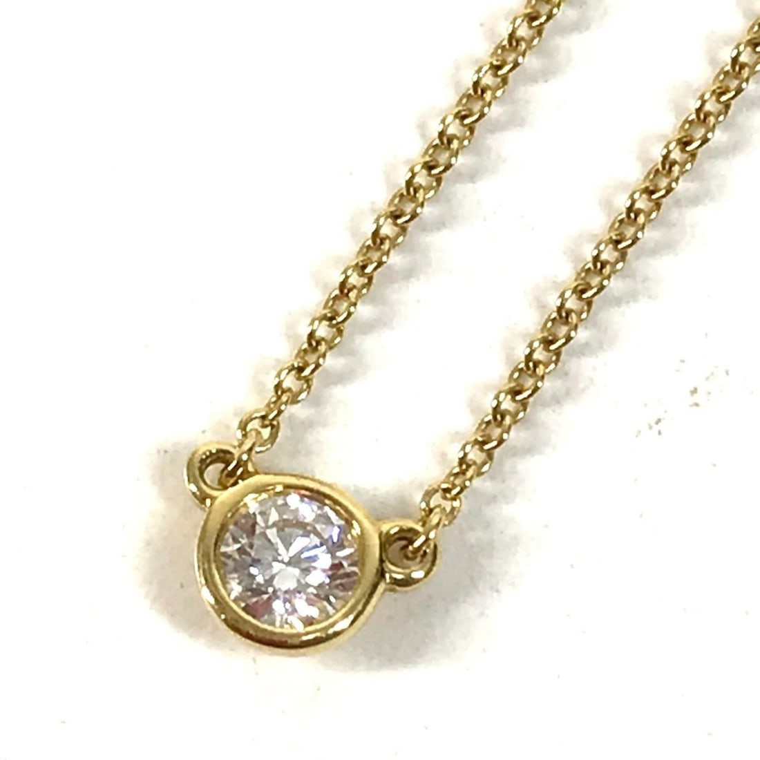 TIFFANY&Co. Tiffany & Co. Diamond By the Yard 1PD Chain Necklace, 18K Gold, Au750, Women's Gold: --- Catalog ---Category: SizeNeck Circumference: 40.5 cm / 15.94''Category: DesignColor: GoldGender: WomenMaterial: Gold (18K)Necklace Type: NecklaceCategory: GeneralBrand: Tiffany--- Item List ---Sec