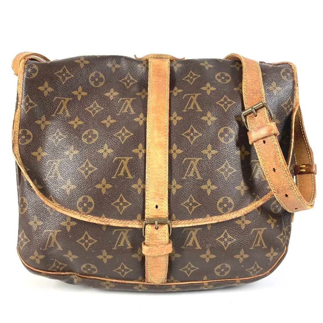 LOUIS VUITTON M42254 Monogram Saumur 35 Handbag, Crossbody Bag, Flap Shoulder Canvas, Men's,: --- Catalog ---Category: SizeSize (HxWxD): 27cm x 33cm x 11.5cm / 10.62'' x 12.99'' x 4.52''Category: DesignType: Handbag, Shoulder bagColor: Brown, Galle, MonogramGender: Men,WomenMaterial: Monogram 