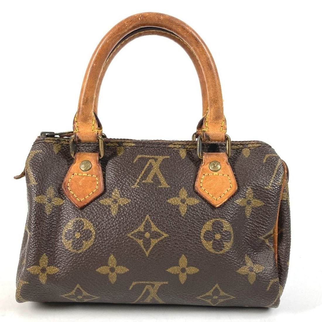 LOUIS VUITTON M41534 Monogram Mini Speedy Bag Boston Handbag Pouch Canvas Women's Brown (1 of 14)