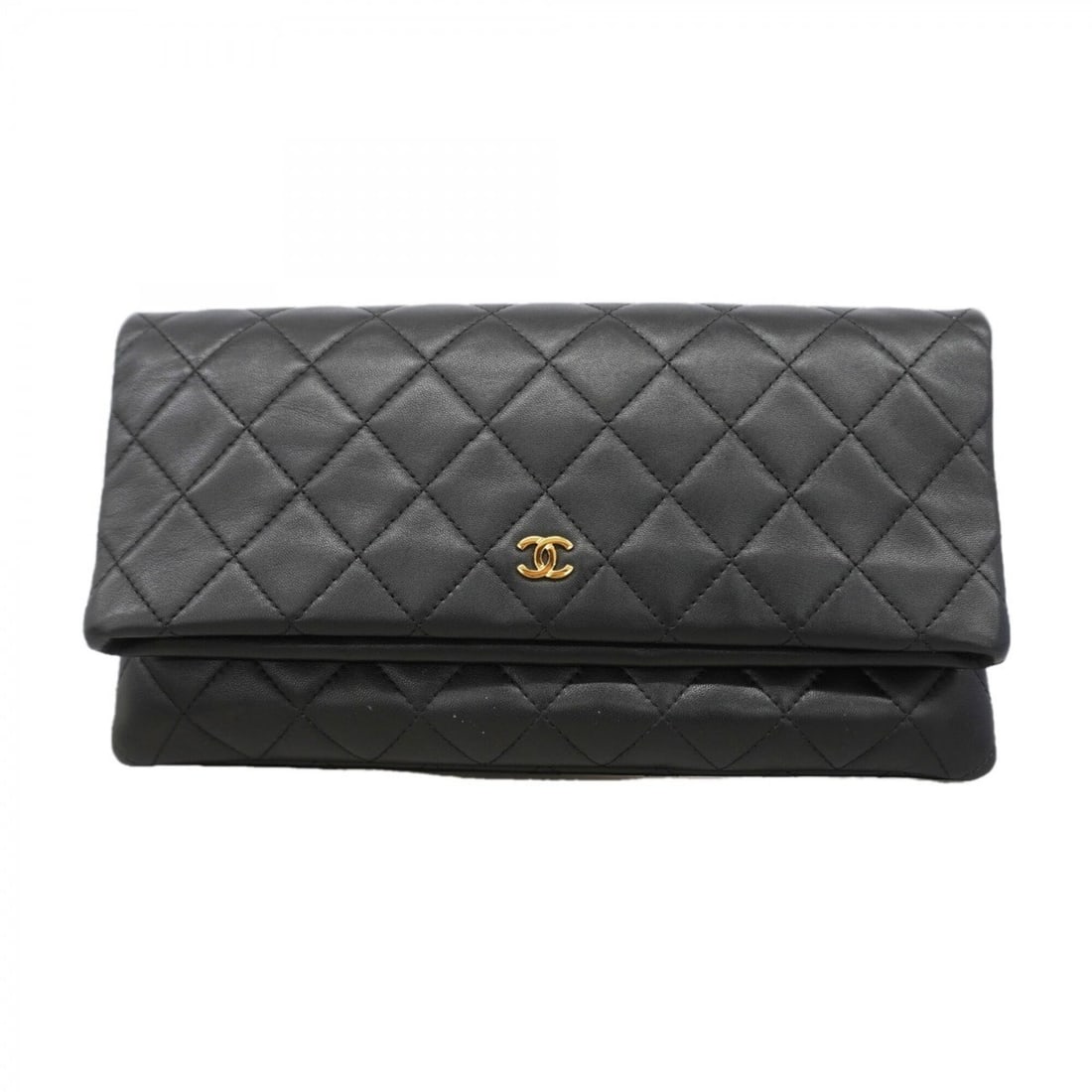Chanel Matelassé Clutch Bag, Lambskin, Black, Men's & Women's: --- Catalog ---Category: SizeSize (HxWxD): 14.5cm x 27cm x 1.5cm / 5.7'' x 10.62'' x 0.59''Category: DesignType: Clutch bagColor: BlackGender: Men,WomenMaterial: Leather Hardware Color: GoldLeather/Fu
