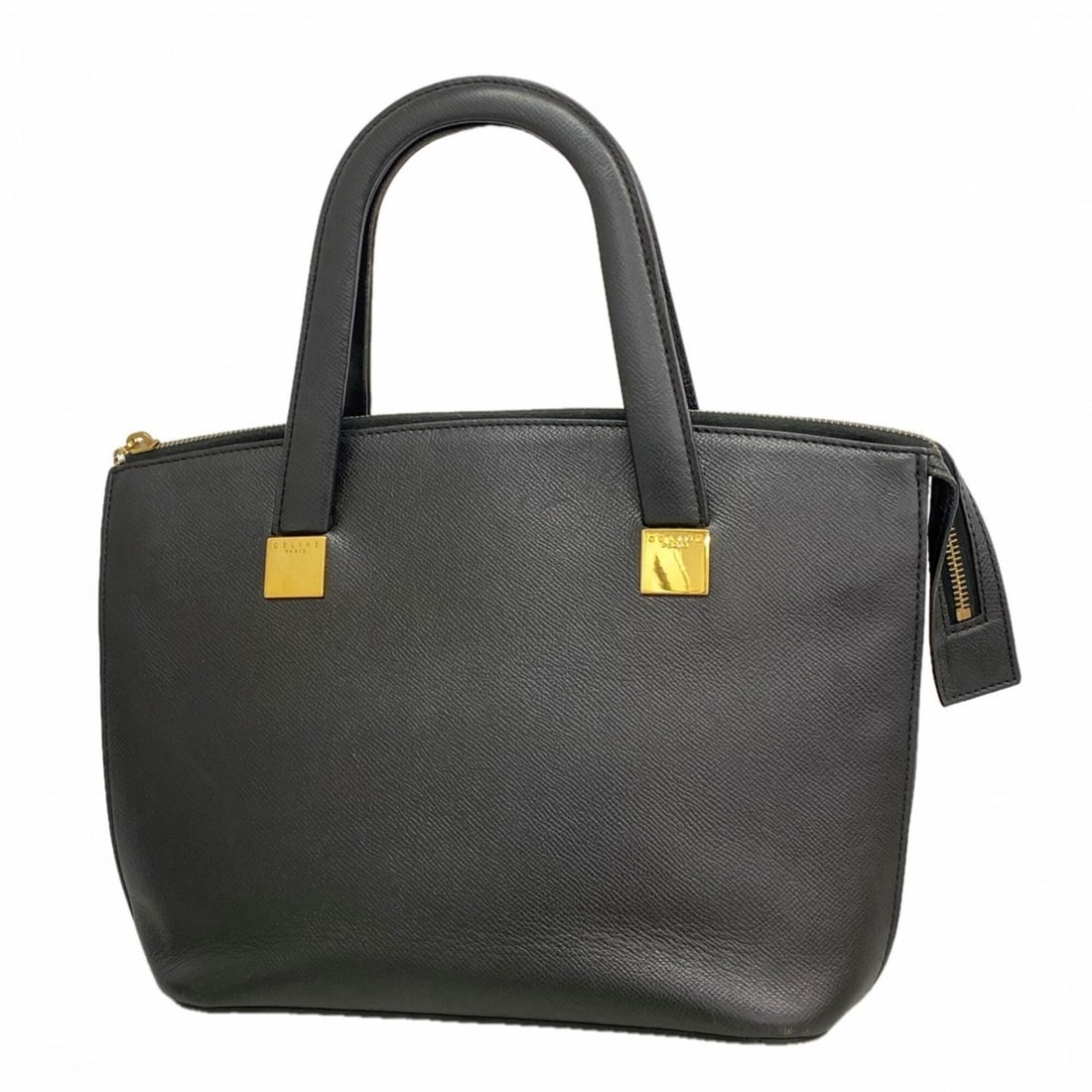Celine handbag, leather, black, women's: --- Catalog ---Category: SizeSize (HxWxD): 23cm x 25.5cm x 14cm / 9.05'' x 10.03'' x 5.51''Category: DesignType: HandbagColor: BlackGender: WomenMaterial: Leather Hardware Color: GoldCategory: General