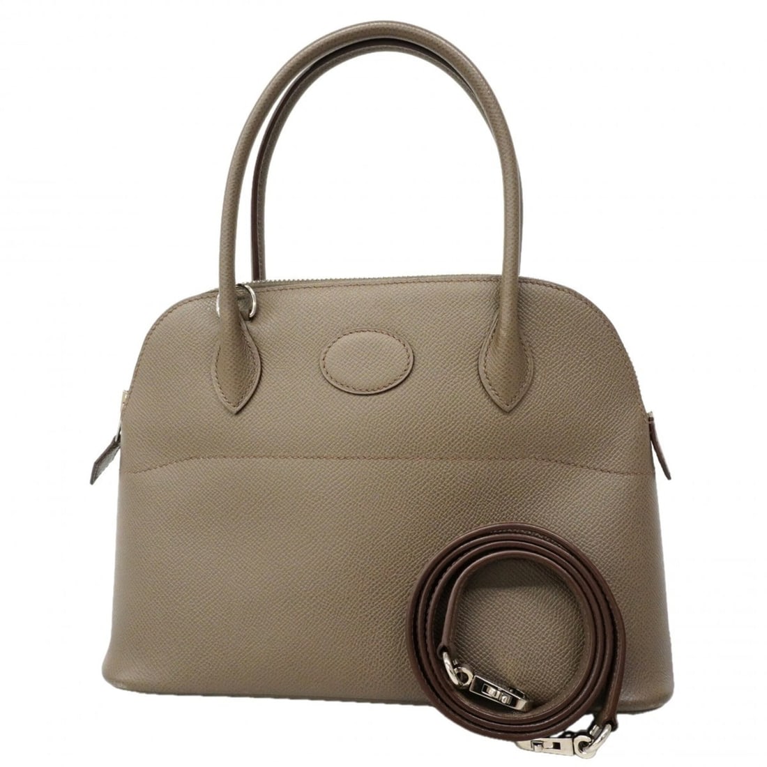 Hermes Bolide 27 Handbag, Veau Epsom Leather, Etoupe, C Stamp, 2-way Bag for Women: --- Catalog ---Category: SizeSize (HxWxD): 19cm x 26cm x 9.5cm / 7.48'' x 10.23'' x 3.74''Category: DesignType: HandbagColor: EtainGender: WomenMaterial: Leather Hardware Color: SilverLeather/Fur Type