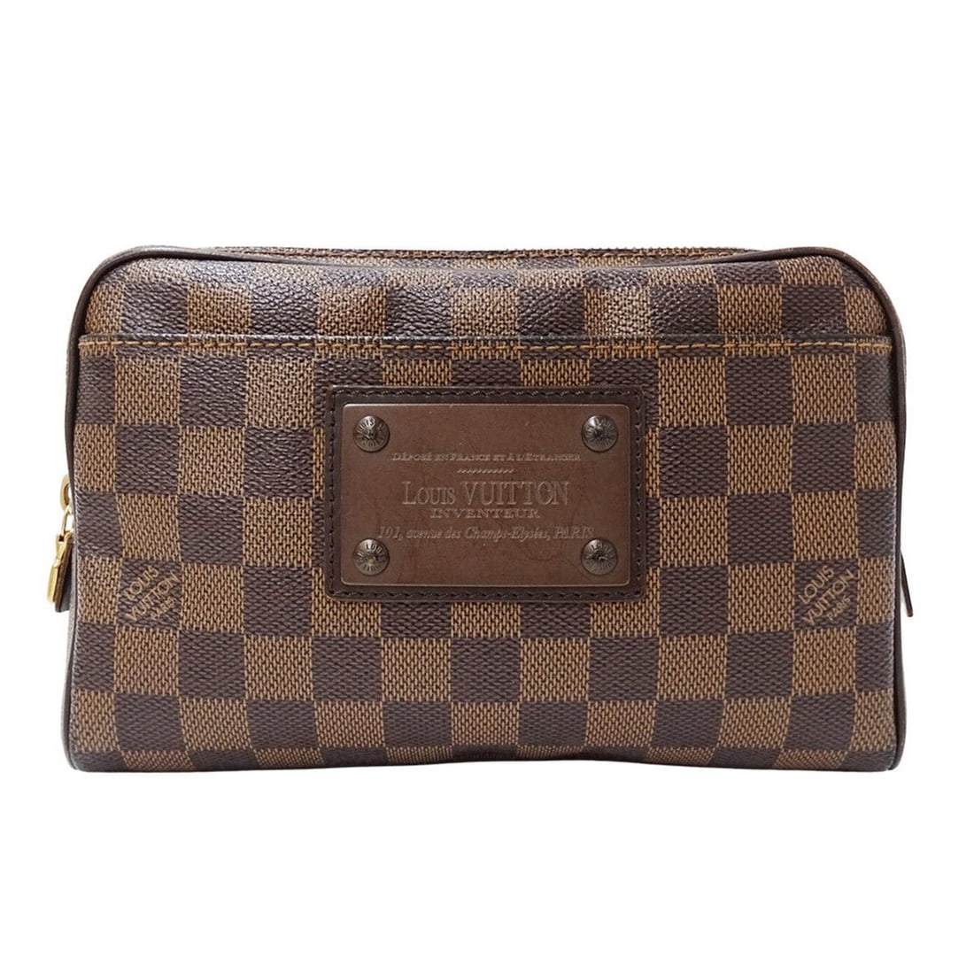 Louis Vuitton LOUIS VUITTON Men's Handbag, Brand Shoulder Bag, Damier Canvas Bumbag Brooklyn Brown: --- Catalog ---Category: SizeSize (HxWxD): 14cm x 21.5cm x 4.5cm / 5.51'' x 8.46'' x 1.77''Category: DesignType: Shoulder bag, Sling bagColor: Brown, GalleGender: MenMaterial: Damier Canvas Category: 