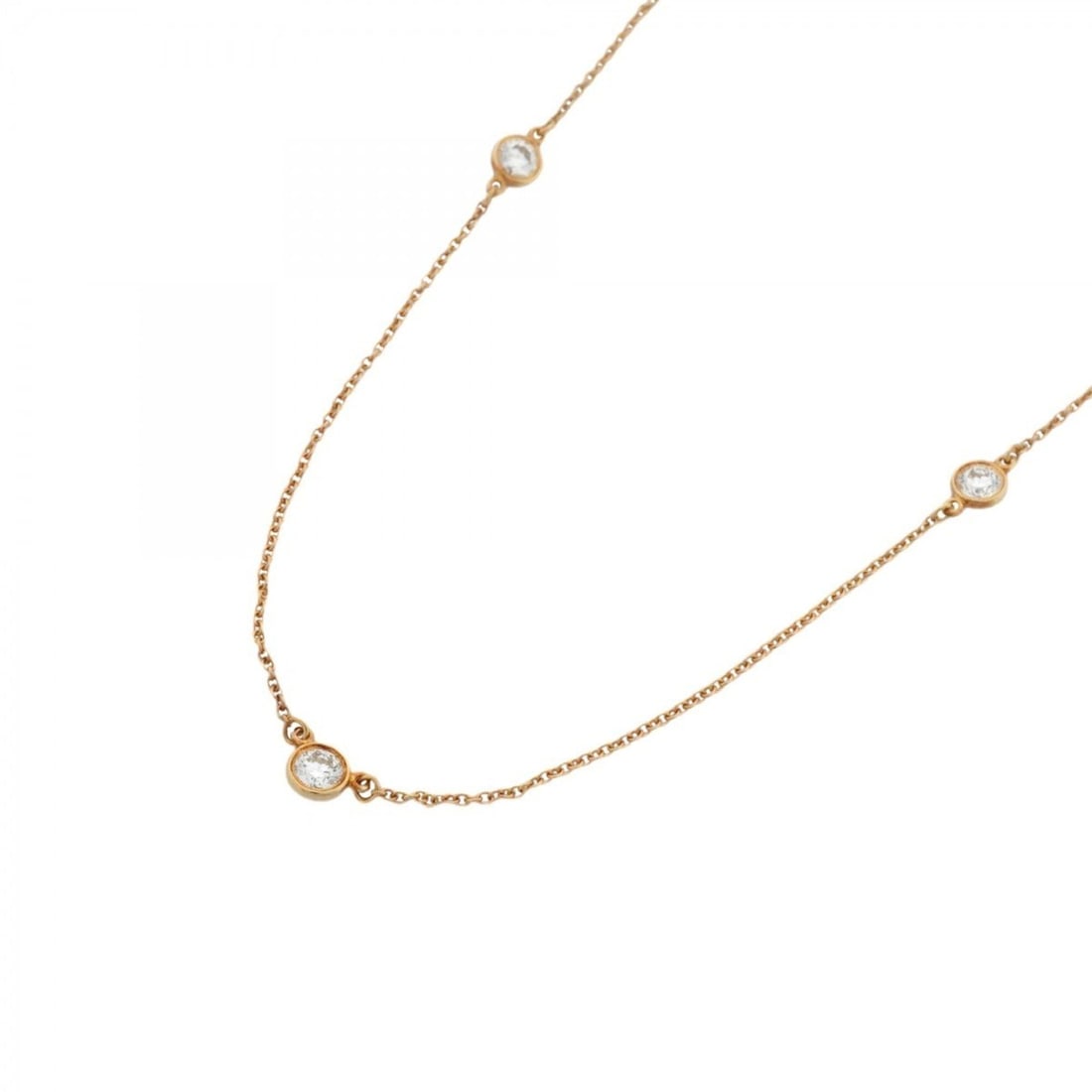 Tiffany & Co. By the Yard Necklace, 3PD (3 Diamonds), 18K Yellow Gold, Ladies' Necklace: --- Catalog ---Category: SizeNeck Circumference: 41 cm / 16.14''Category: DesignStone: DiamondGender: WomenMaterial: Yellow gold (18K)Necklace Type: NecklaceCategory: GeneralBrand: Tiffany--- Item Lis