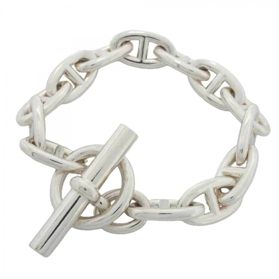 Hermes Chaine d'Ancre GM Bracelet, 13 links, Sterling Silver 925, Women's.: --- Catalog ---Category: SizeLength: 17cm / 6.69''Category: DesignType: Charm braceletGender: WomenMaterial: Silver 925Category: GeneralBrand: Hermes--- Item List ---Section: ConditionRanking: Rank AB