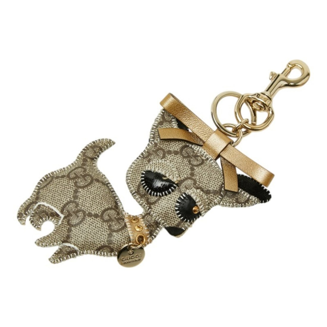 Gucci GG Supreme Gucciori Series Chihuahua Keychain Charm, Beige Leather, Women's GUCCI: --- Catalog ---Category: SizeSize (HxWxD): 18.5cm x 10cm / 7.28'' x 3.93''Category: DesignType: KeyringColor: BeigeGender: WomenMaterial: LeatherCategory: GeneralBrand: Gucci--- Item List ---Section: 