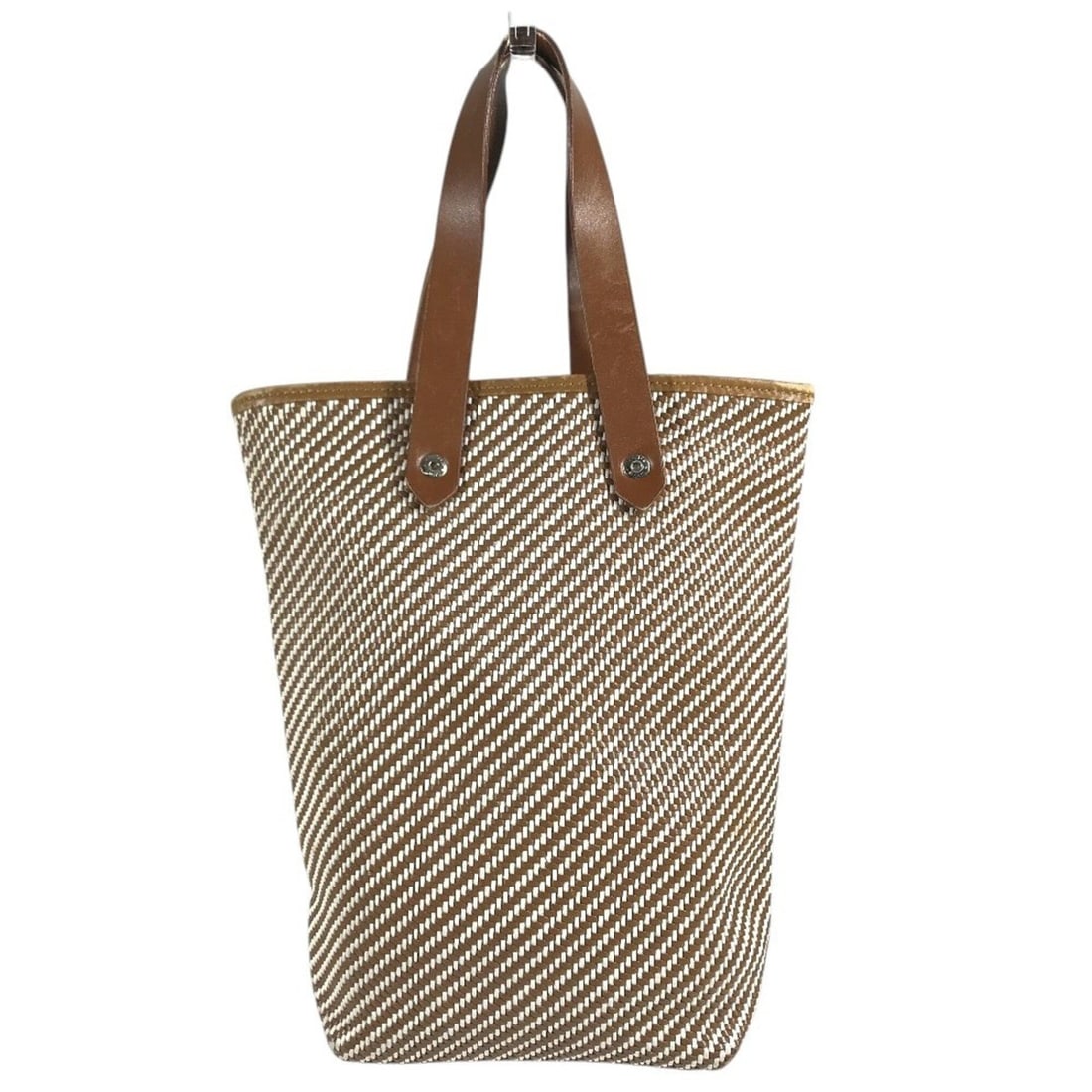 HERMES Hermes Amedaba Diago PM Bag, Vertical Tote Women's, Leather, Polyester, Handbag, Canvas,: --- Catalog ---Category: SizeSize (HxWxD): 25.5cm x 22.5cm x 8cm / 10.03'' x 8.85'' x 3.14''Category: DesignType: Handbag, Tote bagColor: BrownGender: Men,WomenMaterial: Leather , Canvas Category: Gen