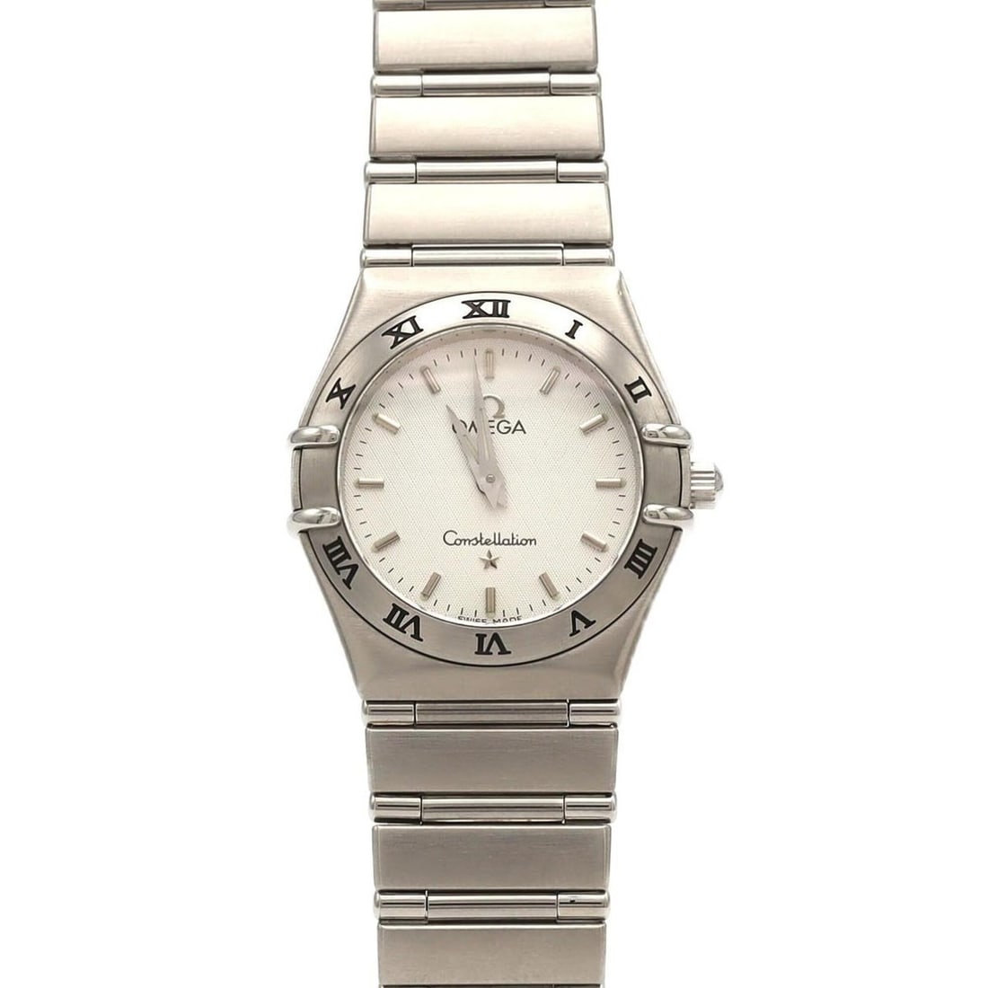 Omega Constellation 1572.30 SS Quartz Watch: --- Catalog ---Category: SizeWrist Size: 15.5cm / 6.1''Case Diameter: 25mm / 0.98''Category: DesignType: WristwatchGender: WomenColor (Dial): SilverMaterial (Band): Stainless steelMaterial (Case):
