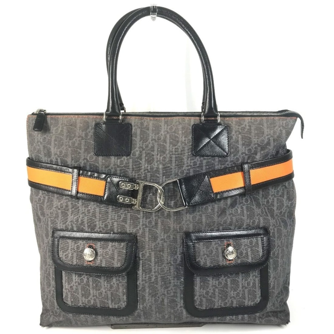 Christian Dior Dior Flight Line Trotter Logo Denim Bag Tote Shoulder Handbag Leather Canvas Men's: --- Catalog ---Category: SizeSize (HxWxD): 35.5cm x 39.5cm x 13cm / 13.97'' x 15.55'' x 5.11''Category: DesignType: Handbag, Shoulder bag, Tote bagColor: Blue, OrangeGender: Men,WomenMaterial: