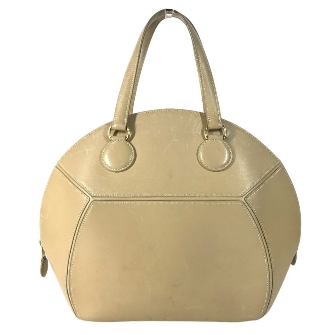 HERMES Vintage Ildosicki Tote Bag/Handbag, Leather, Men's/Women's, Beige: --- Catalog ---Category: SizeSize (HxWxD): 28.5cm x 26cm x 8.5cm / 11.22'' x 10.23'' x 3.34''Category: DesignType: Handbag, Tote bagColor: BeigeGender: Men,WomenMaterial: Leather Category: