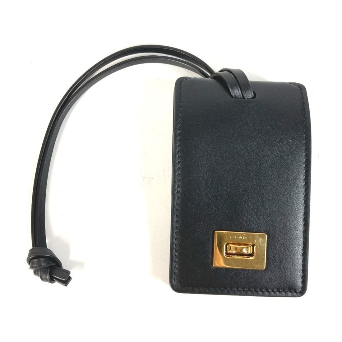 BALENCIAGA 8196402 Rodeo Luggage Tag Keychain Charm Accessory Bag Men's Women's Black: --- Catalog ---Category: SizeSize (HxWxD): 10.5cm x 6.5cm / 4.13'' x 2.55''Category: DesignColor: Black, GoldGender: Men,WomenCategory: GeneralMPN: 8196402Brand: Balenciaga--- Item List ---Section: