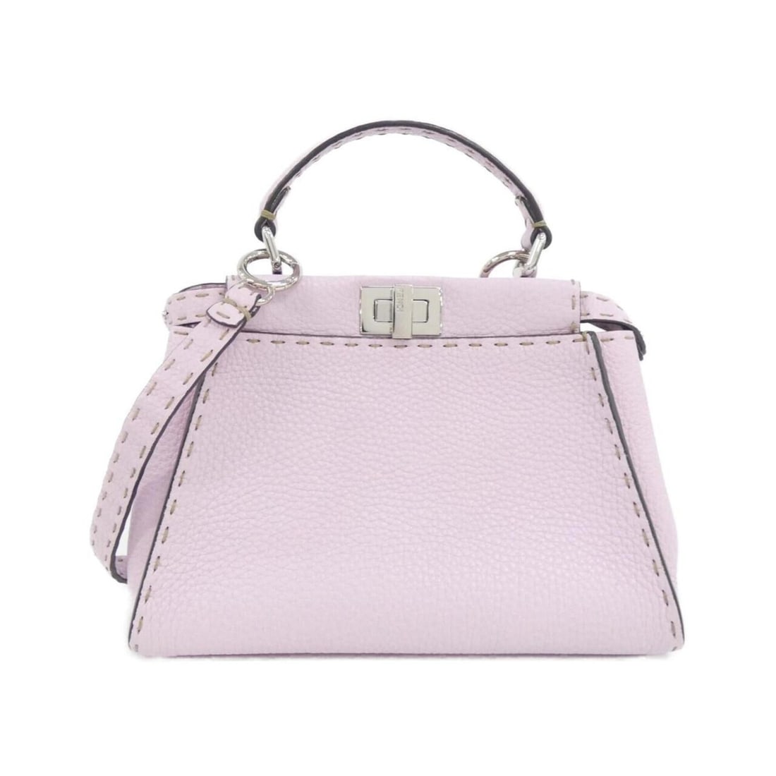 Fendi SELLERIA Peekaboo Mini 8BN244 SFR Handbag: --- Catalog ---Category: SizeSize (HxWxD): 18cm x 23cm x 11cm / 7.08'' x 9.05'' x 4.33''Category: DesignType: HandbagColor: PinkGender: Women,MenMaterial: Leather Hardware Color: SilverLeather/Fur