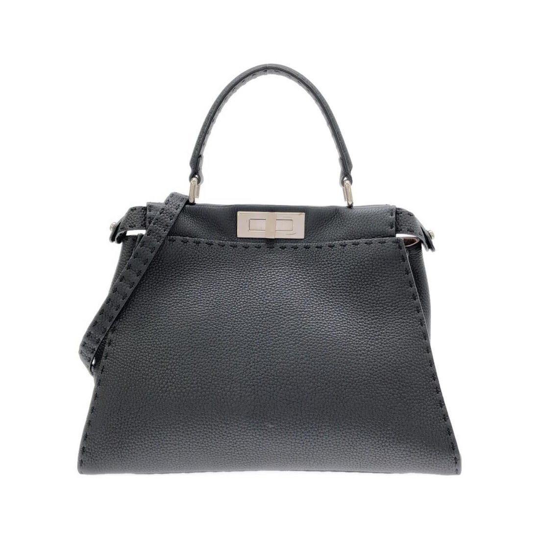 Fendi SELLERIA Peekaboo 8BN226 Q0J Handbag: --- Catalog ---Category: SizeSize (HxWxD): 25.5cm x 34cm x 11cm / 10.03'' x 13.38'' x 4.33''Category: DesignType: HandbagColor: BlackGender: WomenMaterial: Leather Hardware Color: SilverLeather/Fur